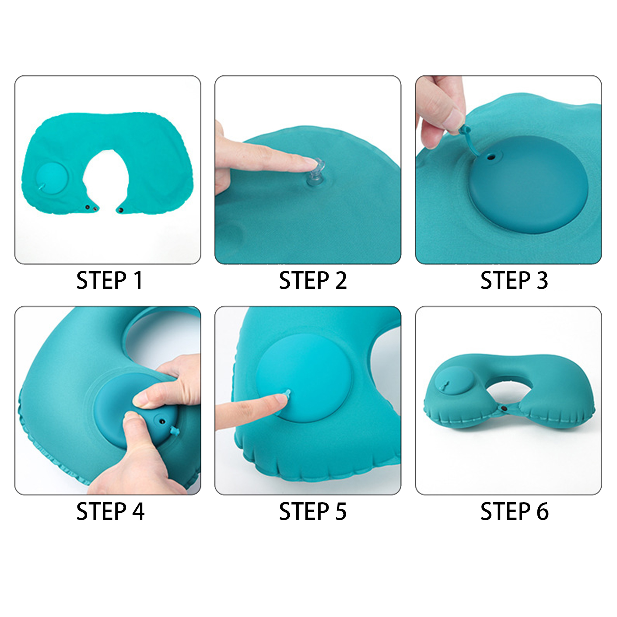 MOQ:50pcs Inflatable Neck Pillow 3