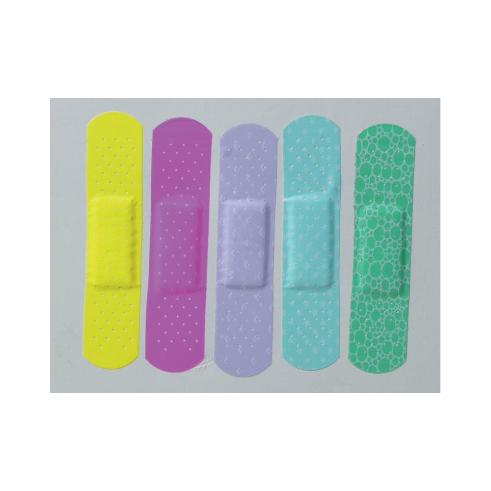 CURAD Adhesive Bandages - Neon 3/4" x 3" 50 Count 1