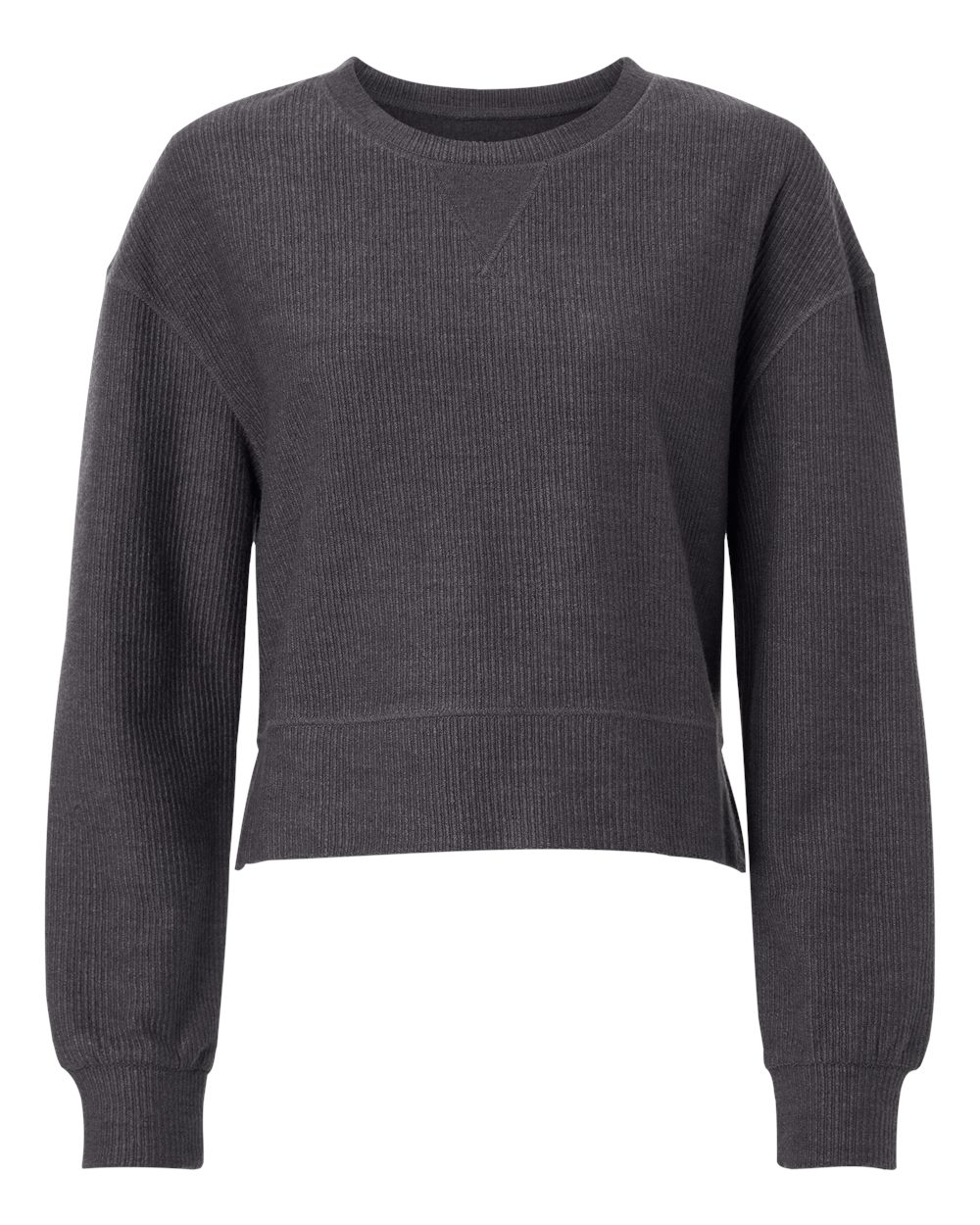 Women's Ribbed Knit Cropped Boxy Crew - BW5102 19