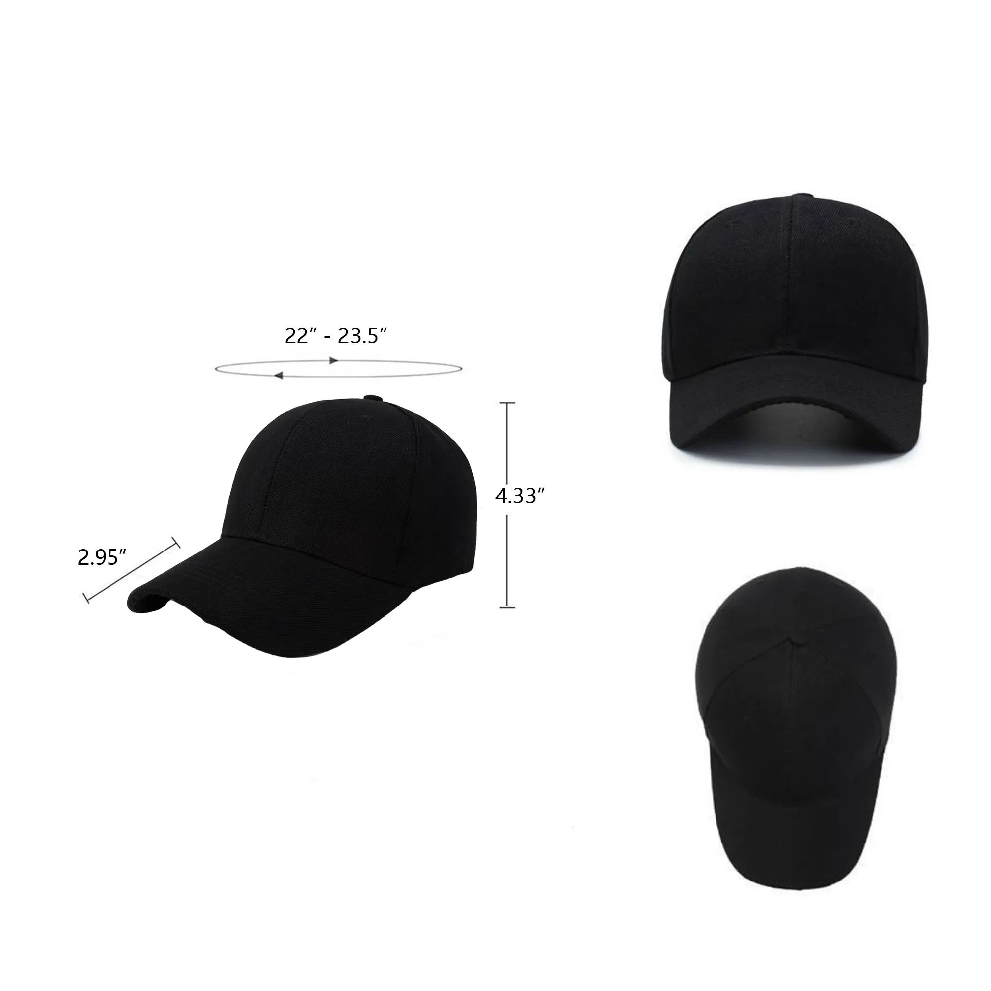 MOQ 100pcs Unisex Adjustable Baseball Cap 3