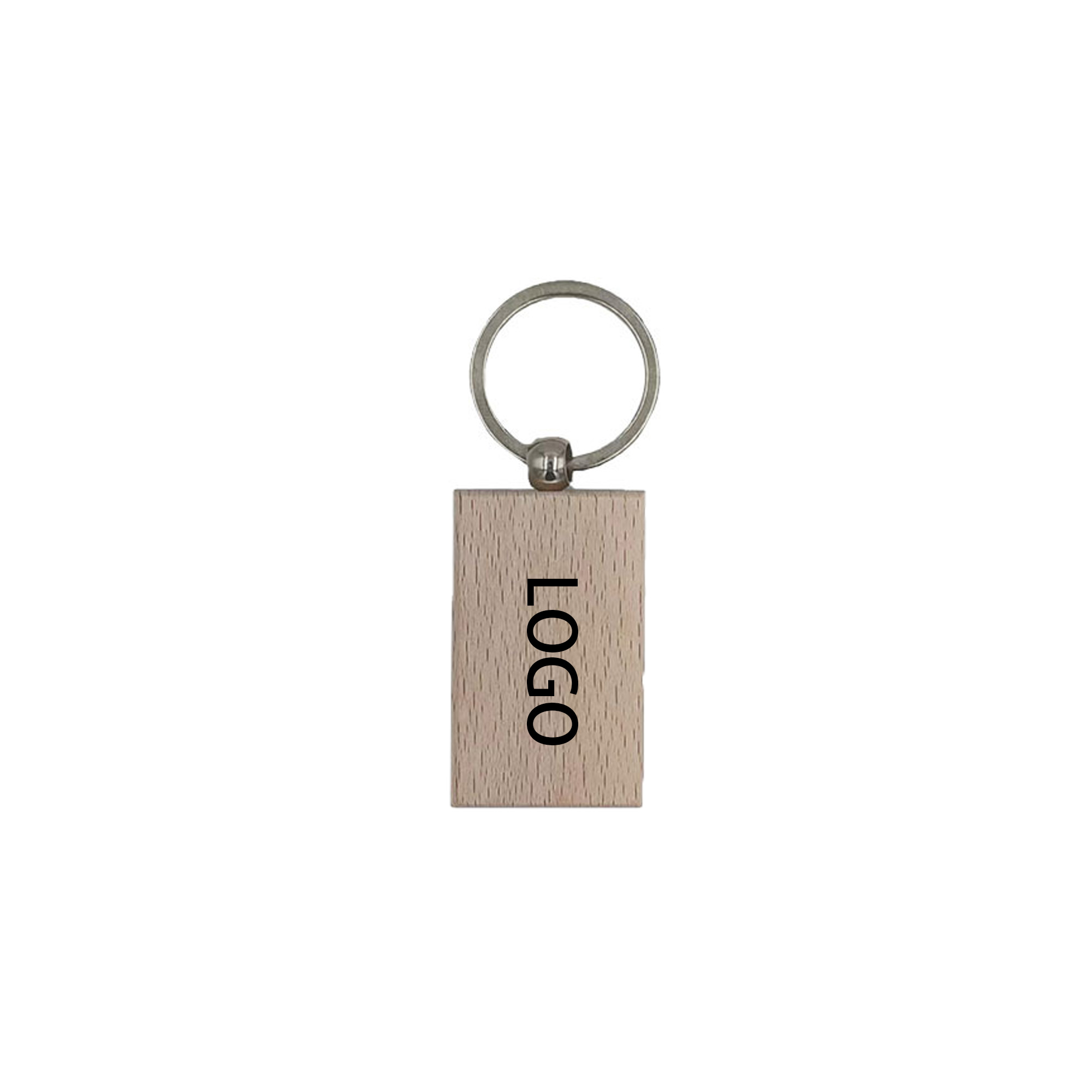 Rectangular wooden key chain 2