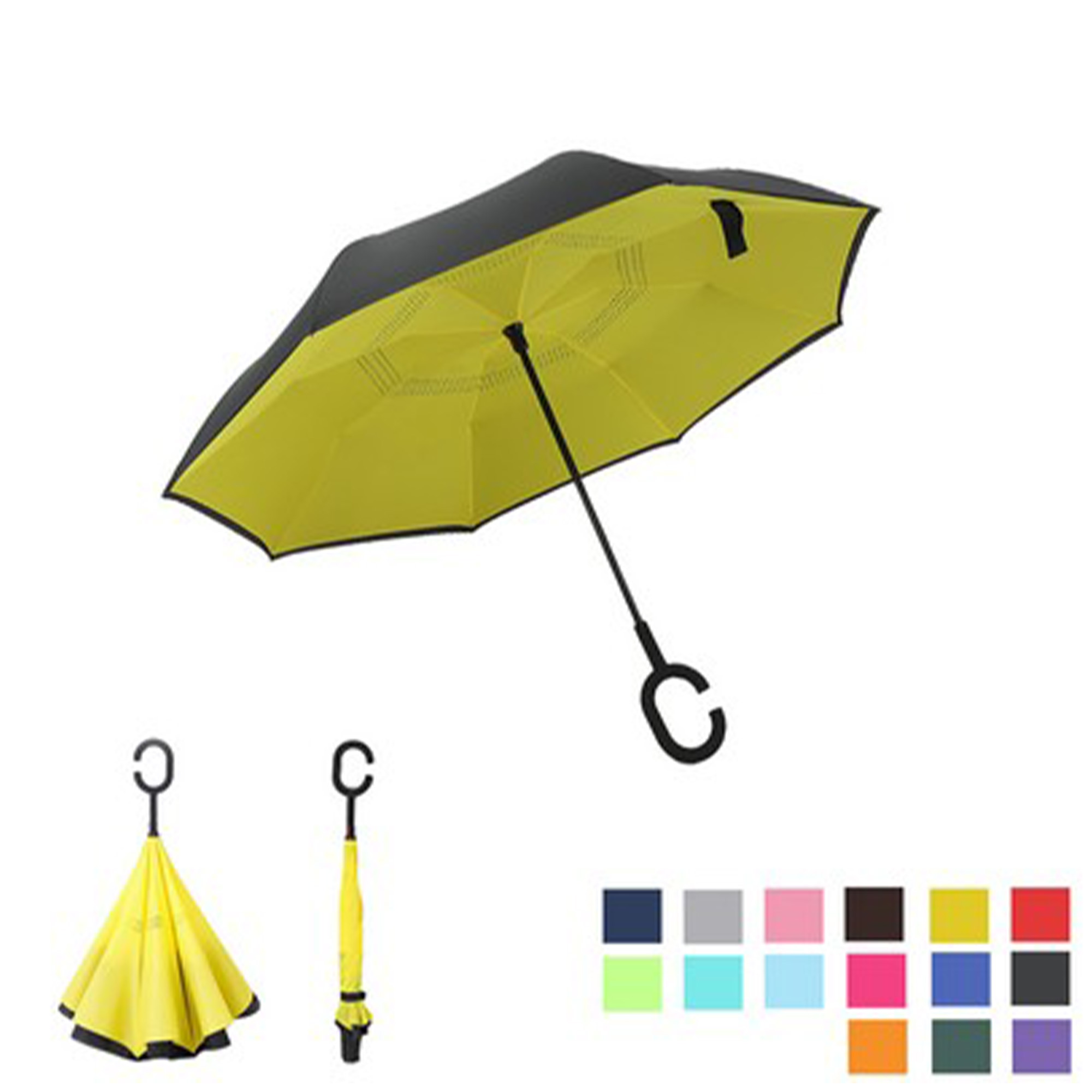 Double Layer Inversion Umbrella With C-Handle 1