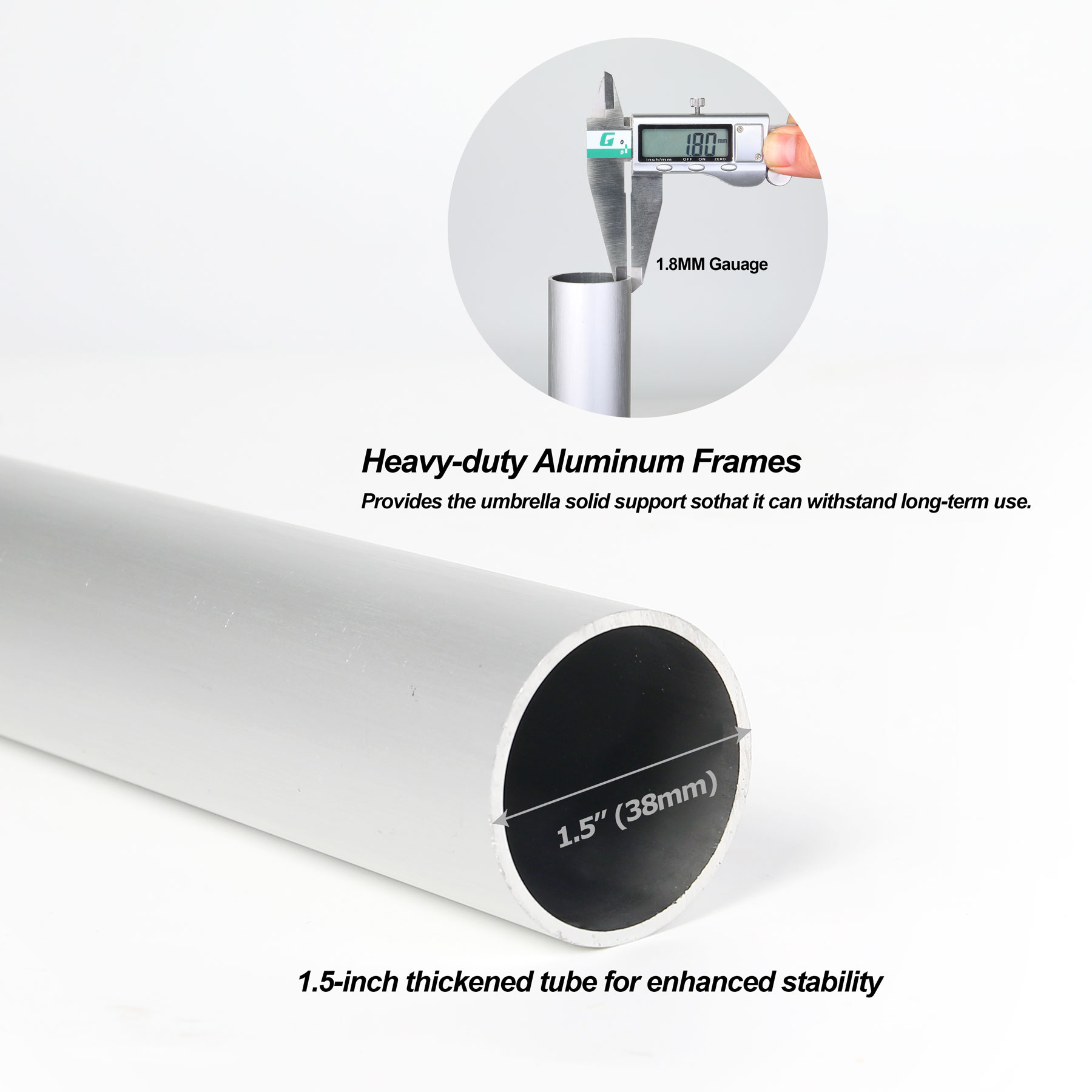 7' Heavy Duty Square Aluminum Market Umbrella (Full Color) 5