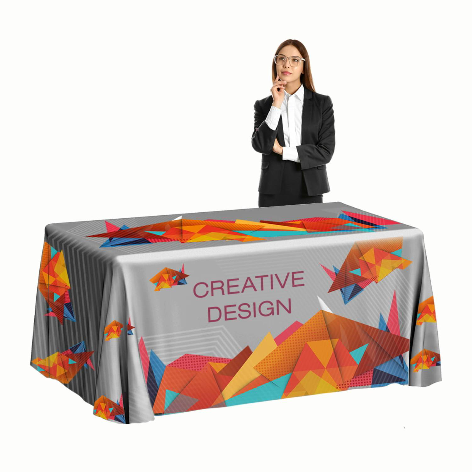 Premium 8ft Throw Dye Sublimated Flowing Table Cloth 3