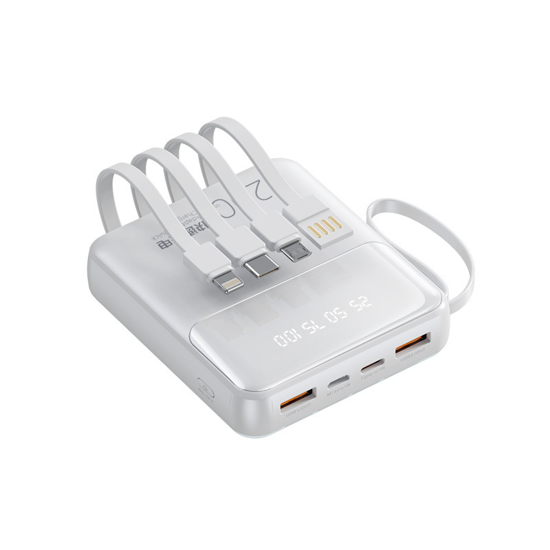 10000 Mah Power Bank W/ 4 Cables 2