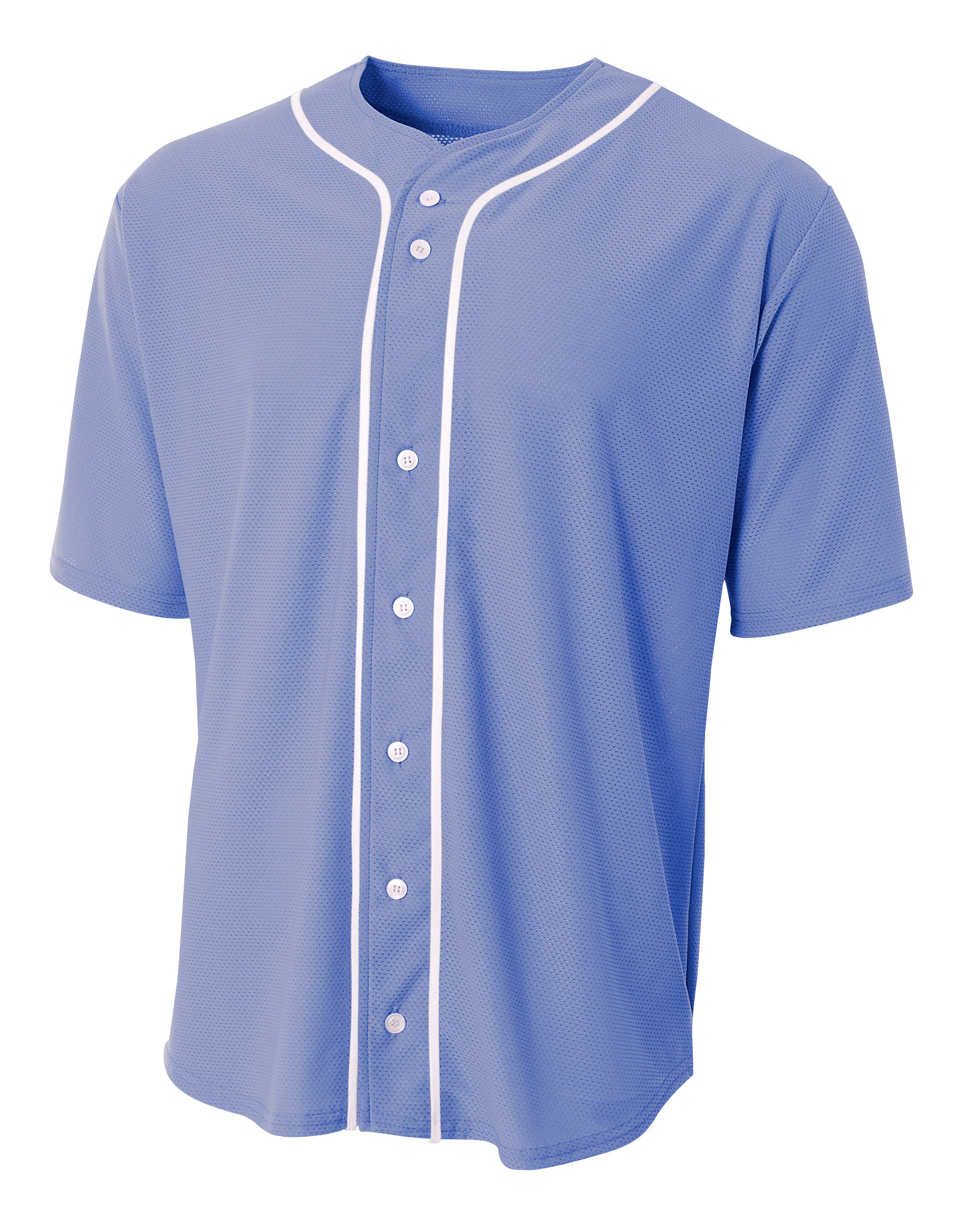 A4 Short Sleeve Full Button Baseball Jersey 14