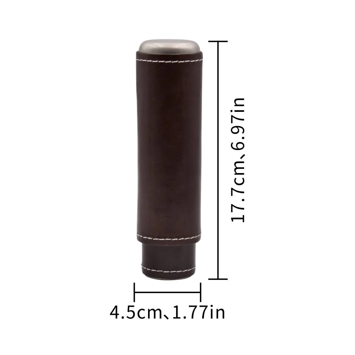 Portable Genuine Leather Single Cigar Travel Tube Case 2