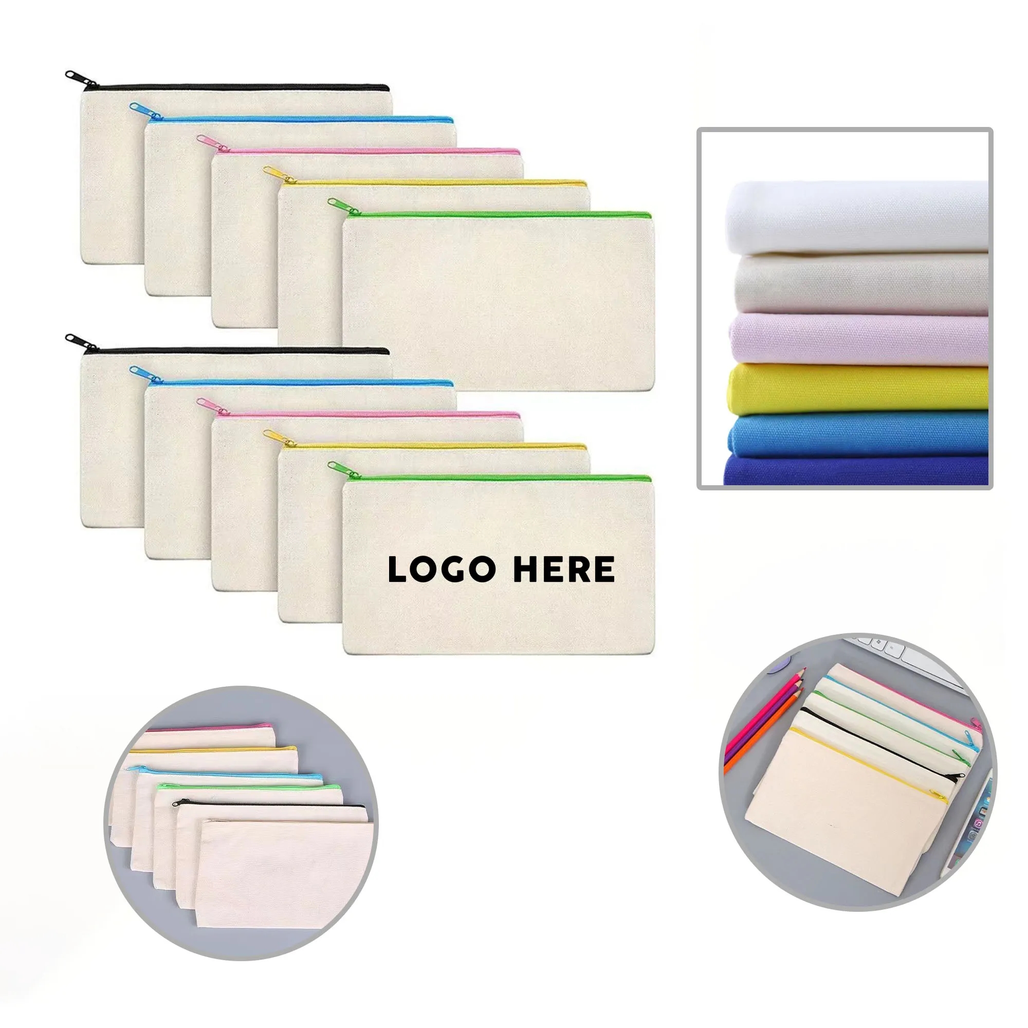Zipper Canvas Pencil Case 4