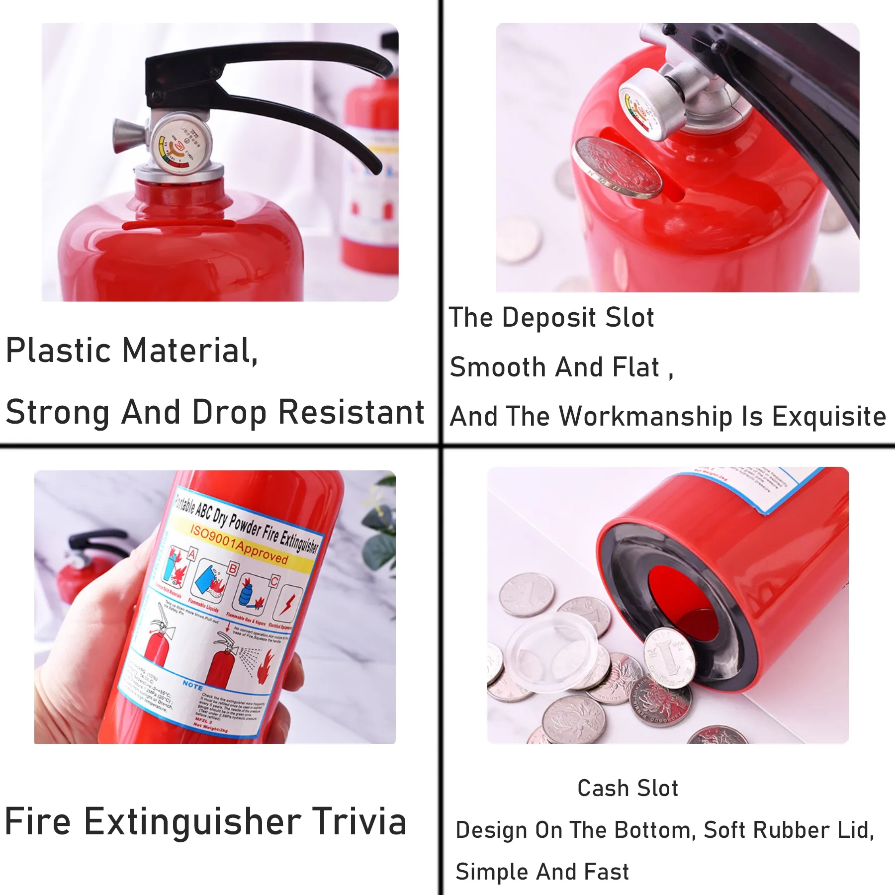 Fire Extinguisher Piggy Coin Money Bank 8
