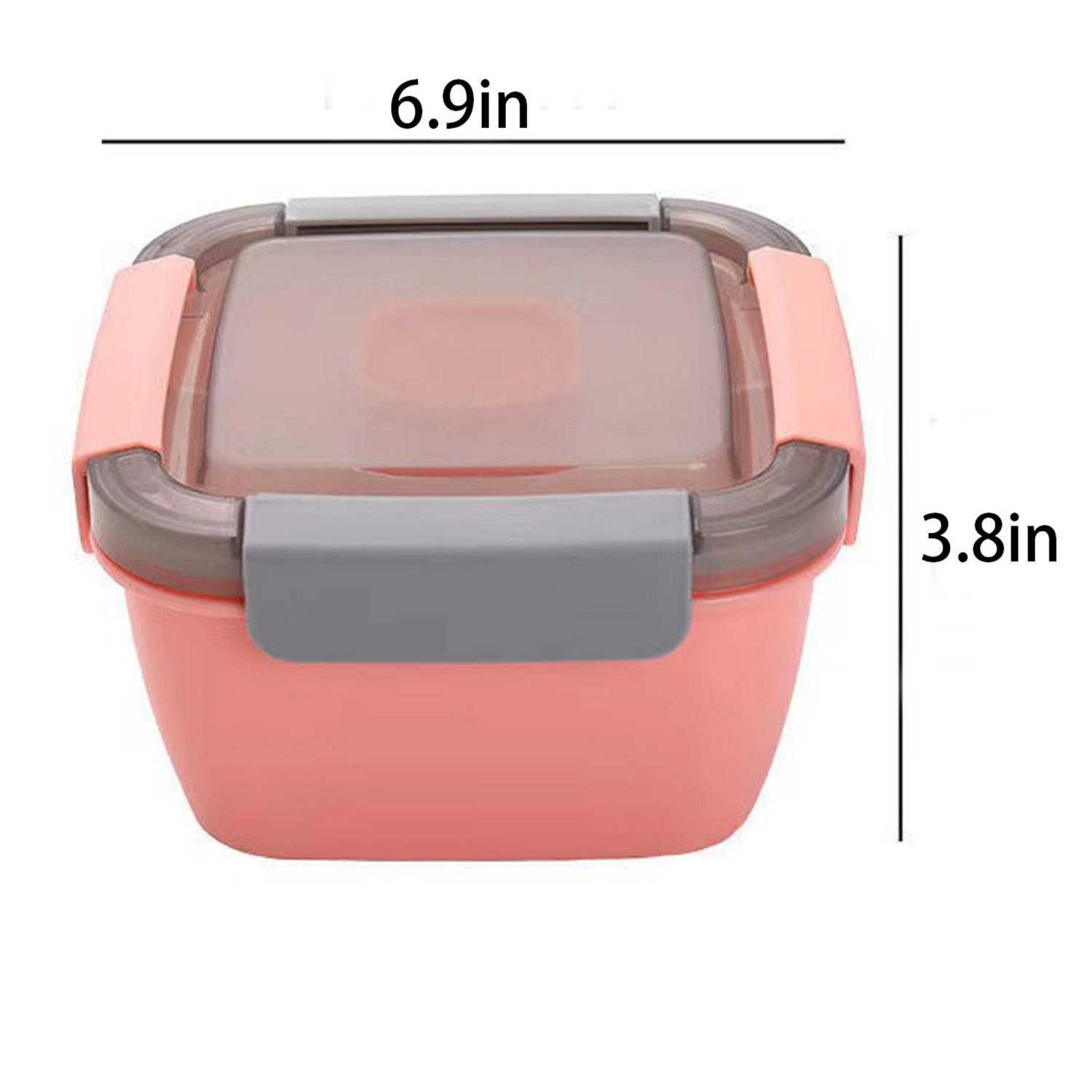 1.5L PP Portable Lunch Box w/ Double Compartments 6