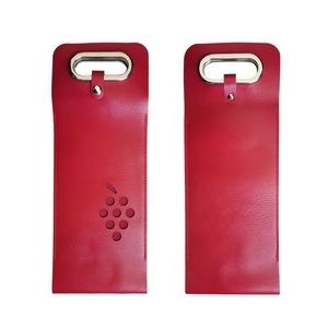 Buckled PU Leather Wine Bag With Grape Window 11