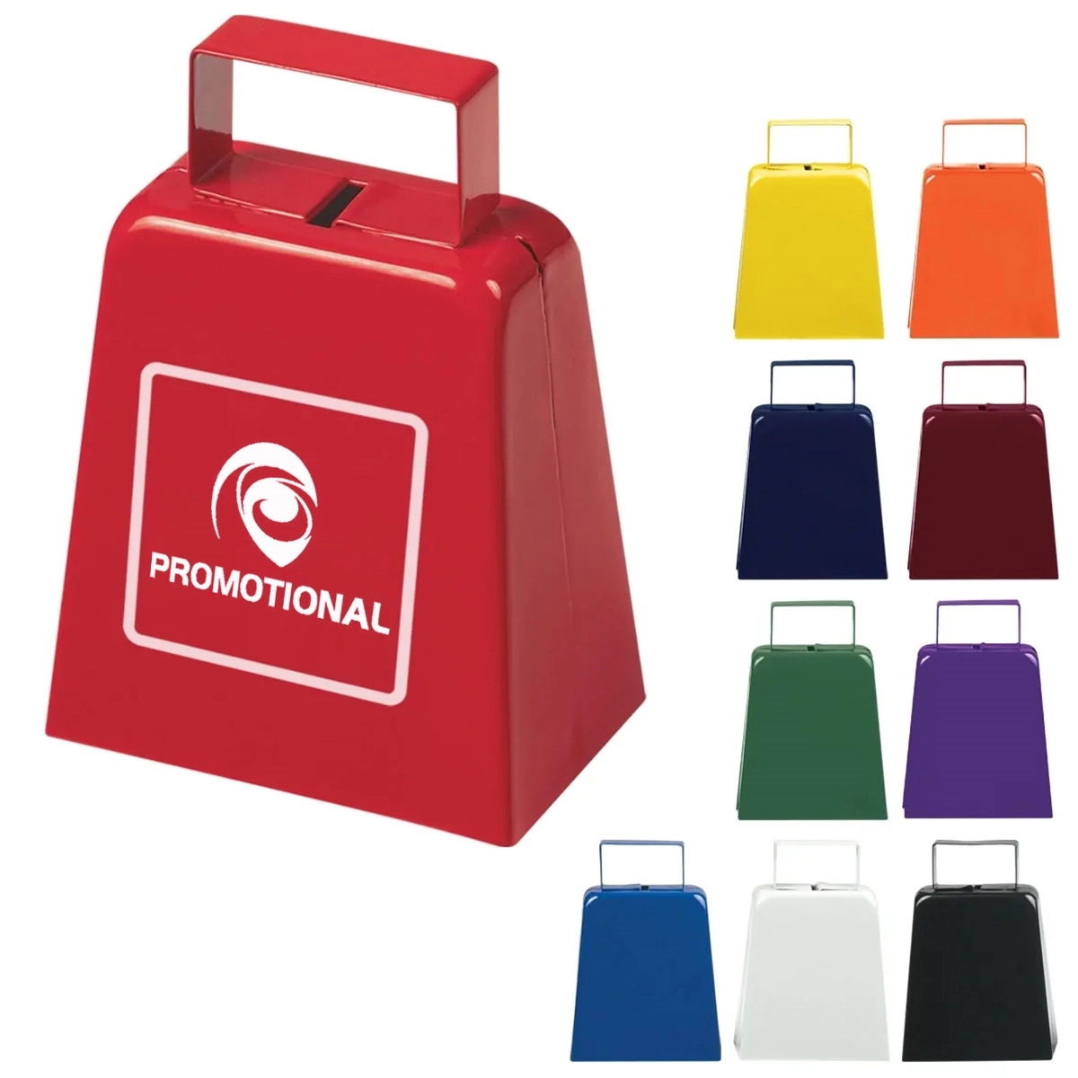 Custom Logo Classic Noise Maker Handheld Metal Cowbell 7