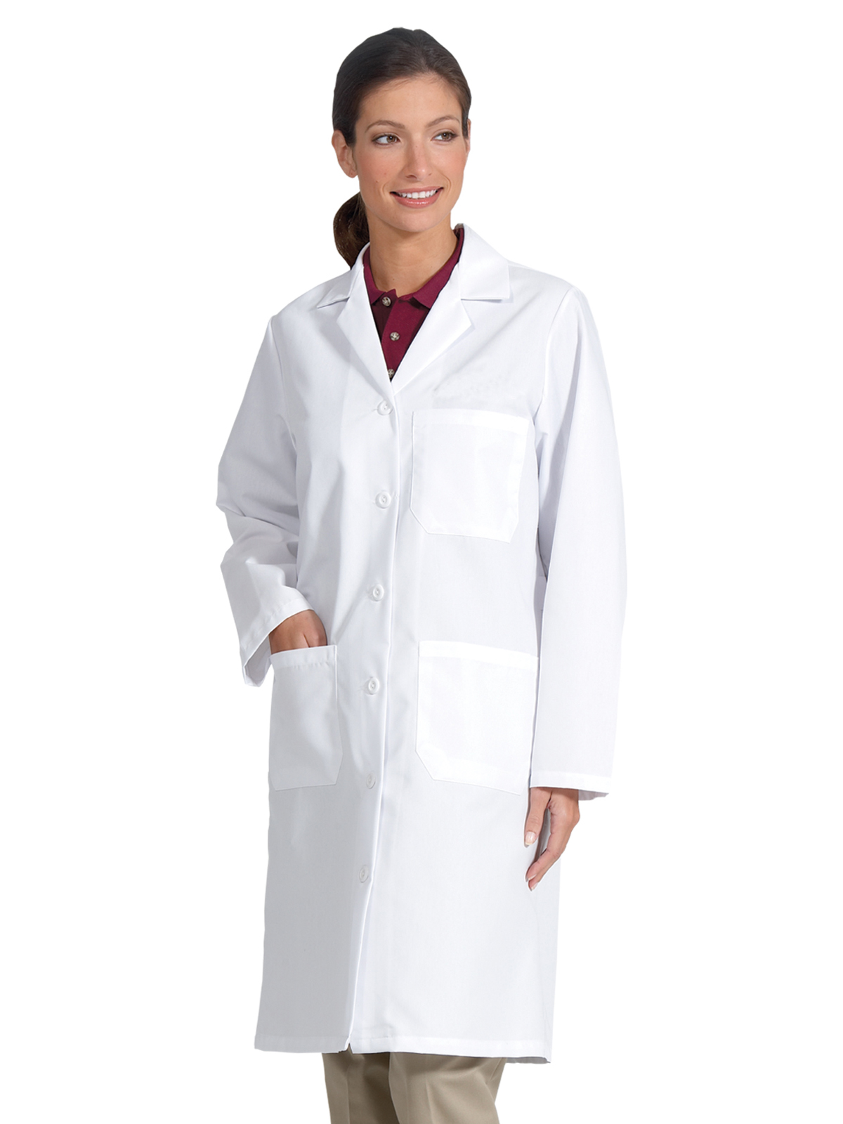 Fashion Seal - Women's Three-Pocket 39" Full-Length Lab Coat