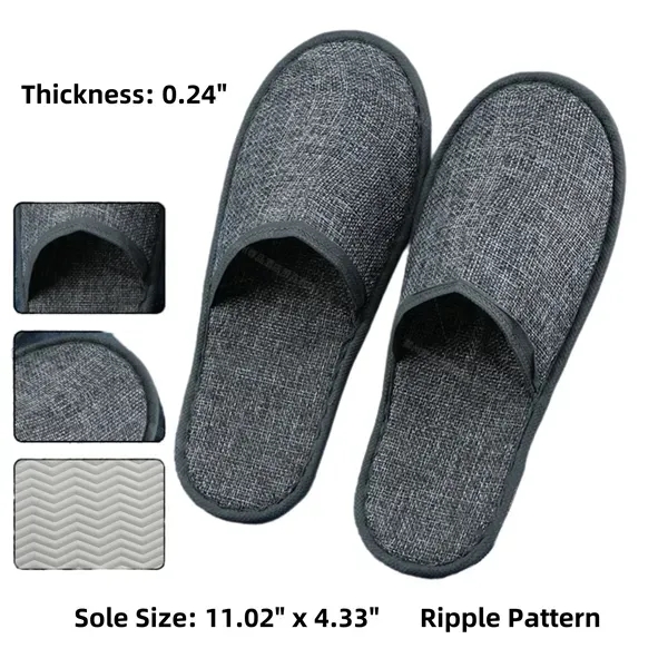 Disposable Linen Slippers - Premium Quality Comfort 3