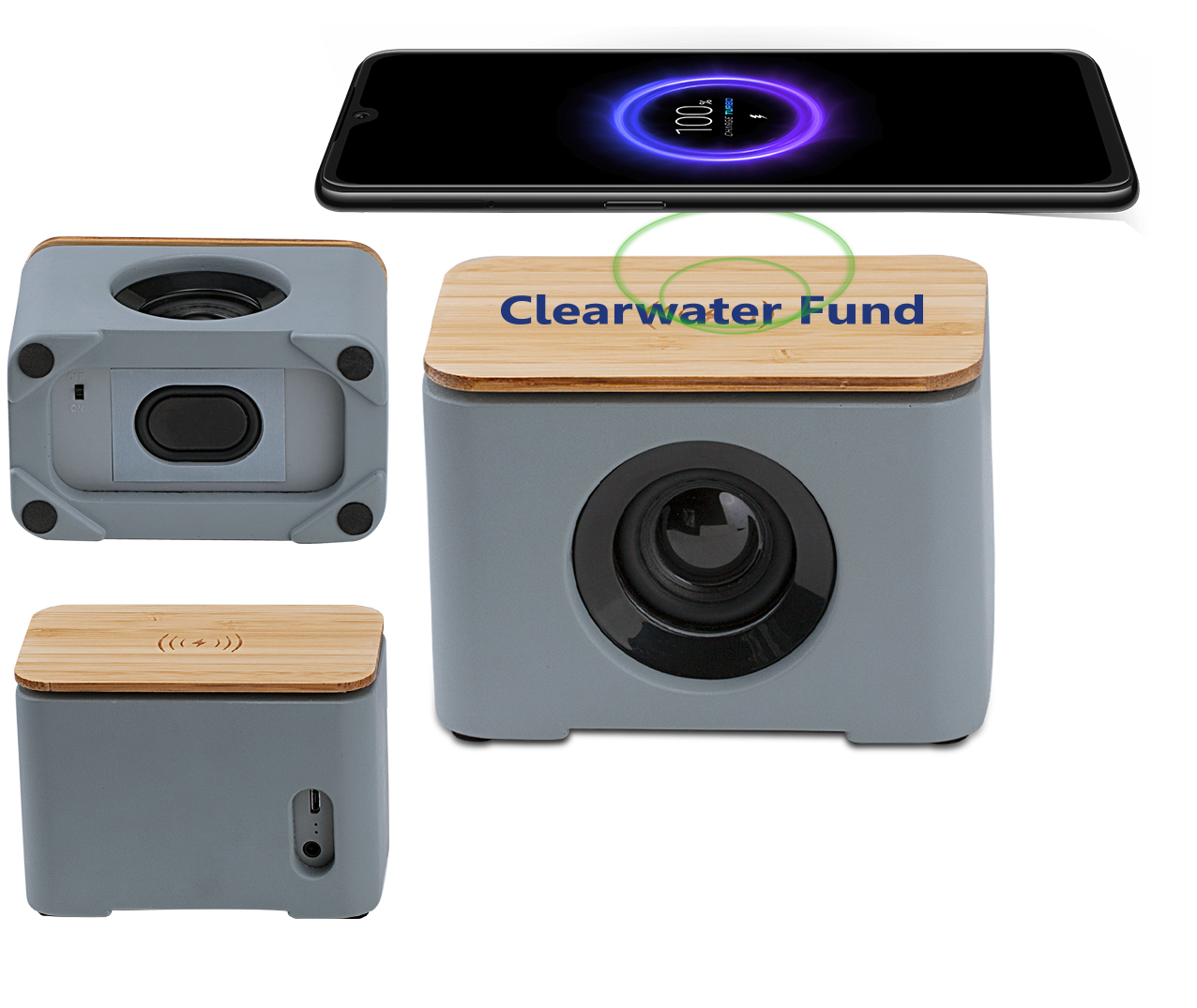 2 in 1 Bluetooth Wireless Speaker with Wireless Charger 7