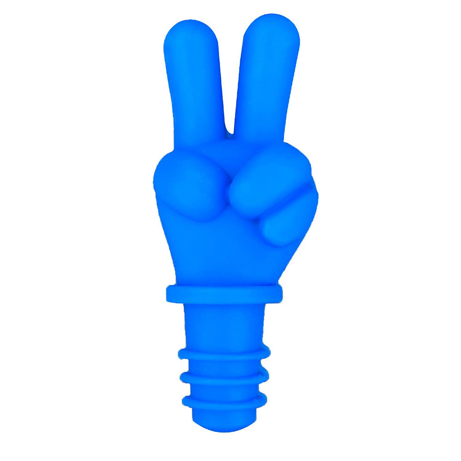 V Gesture Shaped Silicone Wine Bottle Stopper 5