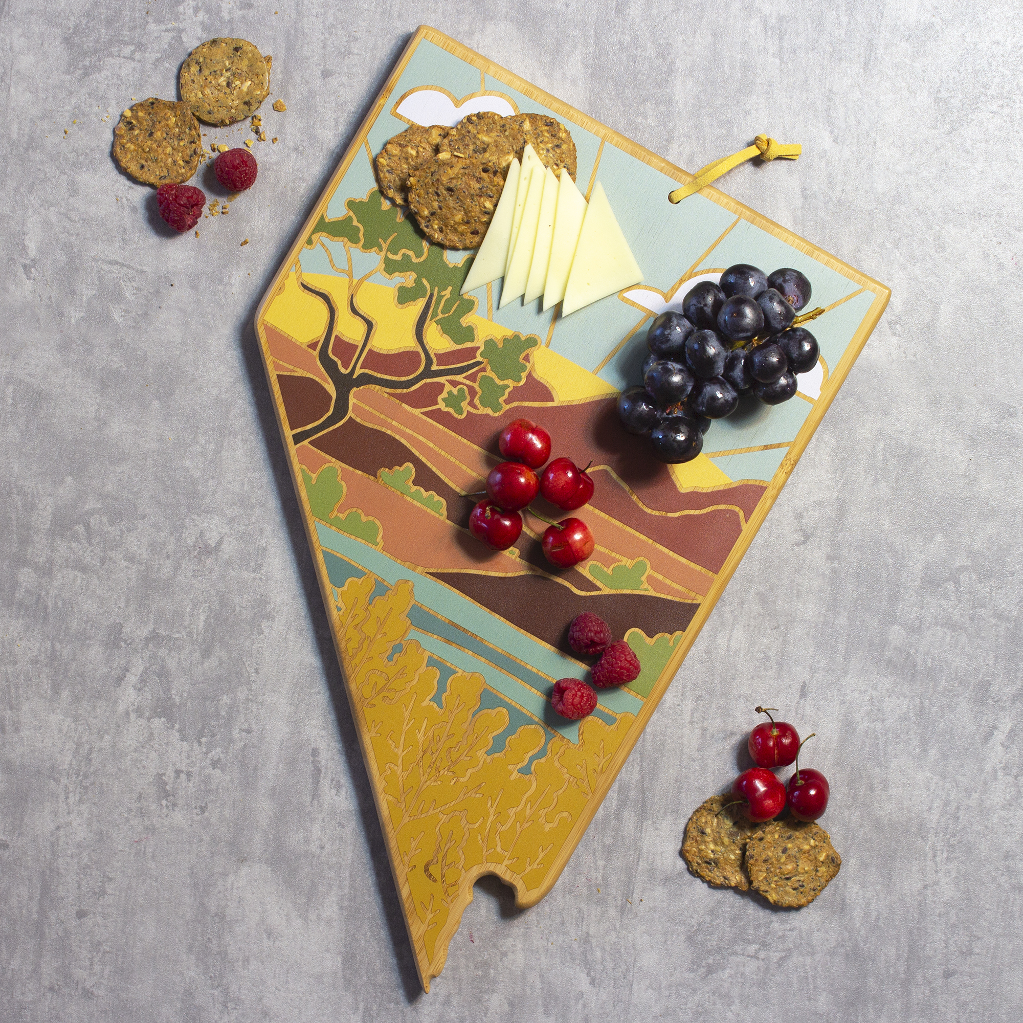 Nevada State Shaped Cutting and Serving Board with Artwork by Summer Stokes 6