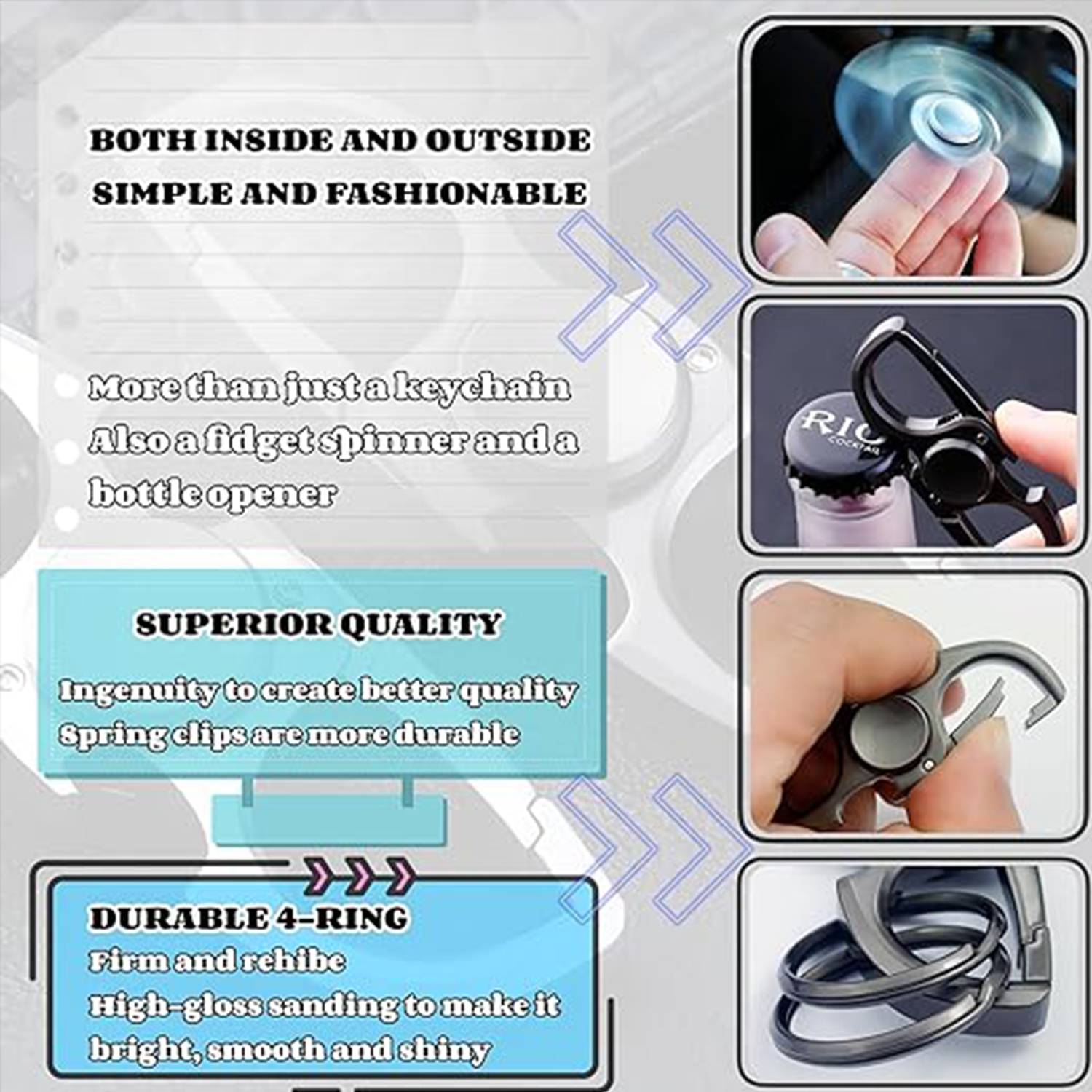Fingertip Gyroscope Keychain 2