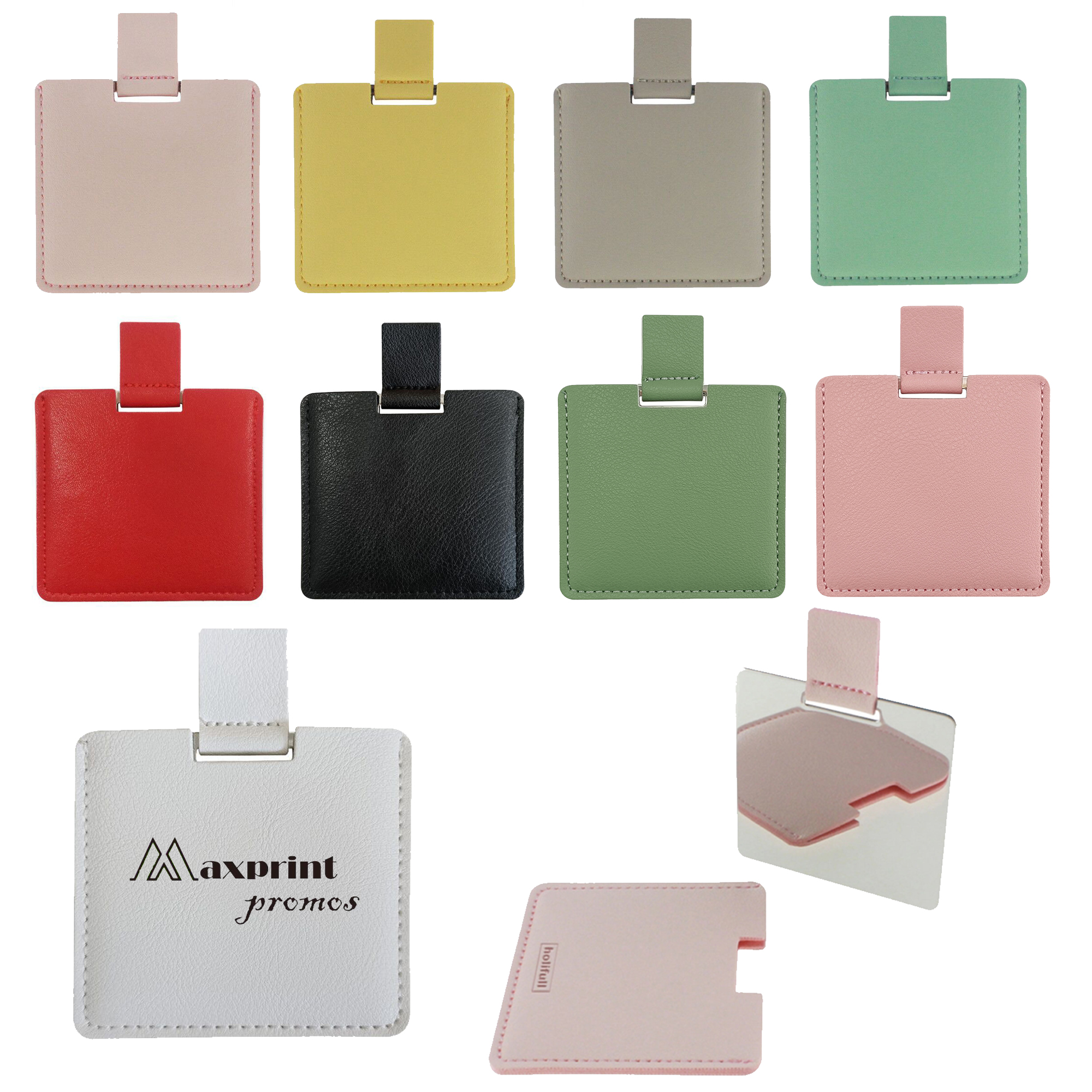 Square PU Leather Mirror 2