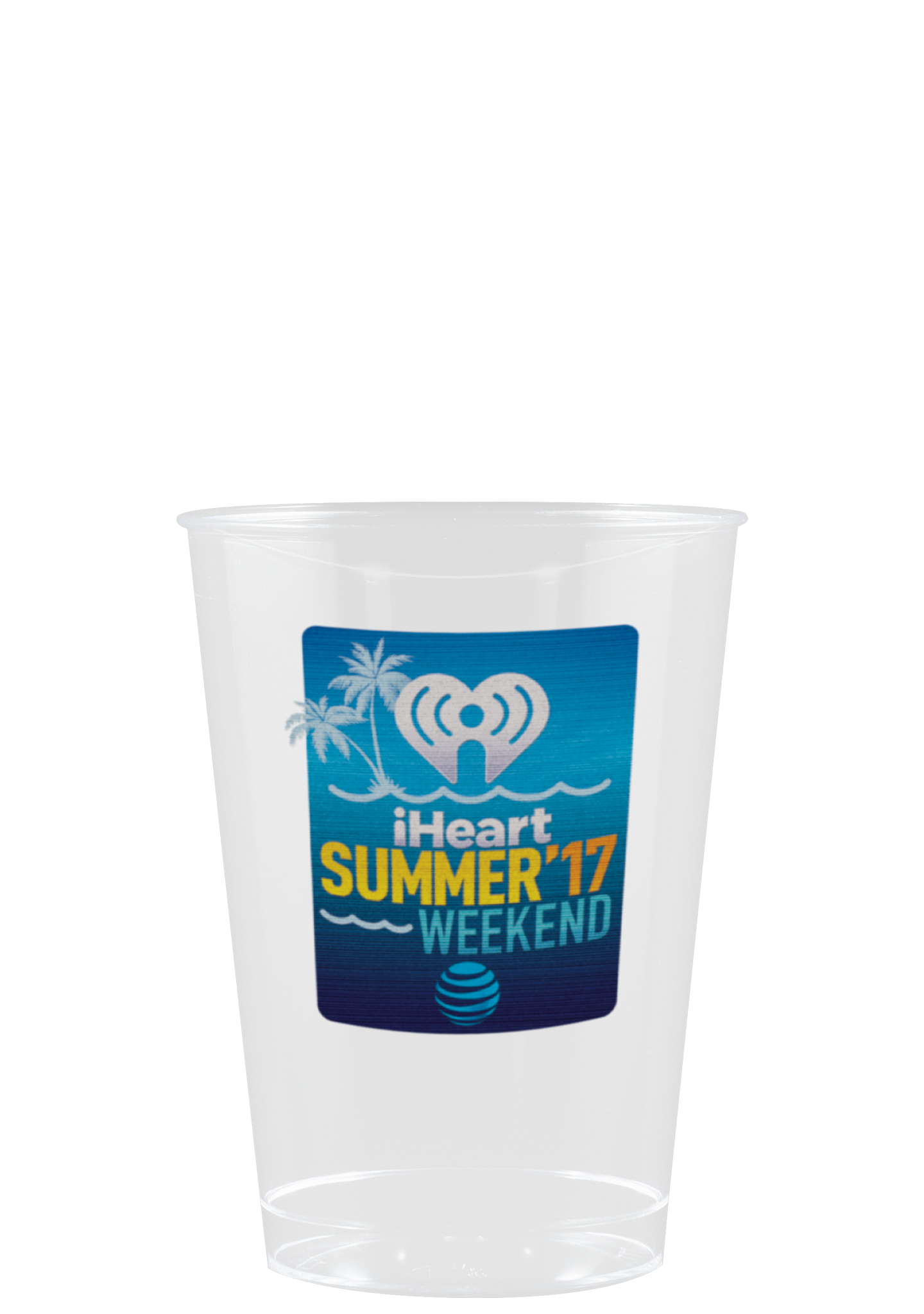 7 oz Hard Plastic Smooth Cup Clear Digital Print 3