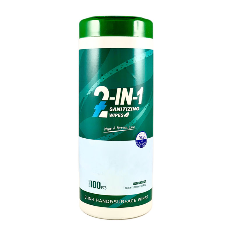 2 in 1 Hand & Surface Sanitizing Wipes - 100 Wipes 1