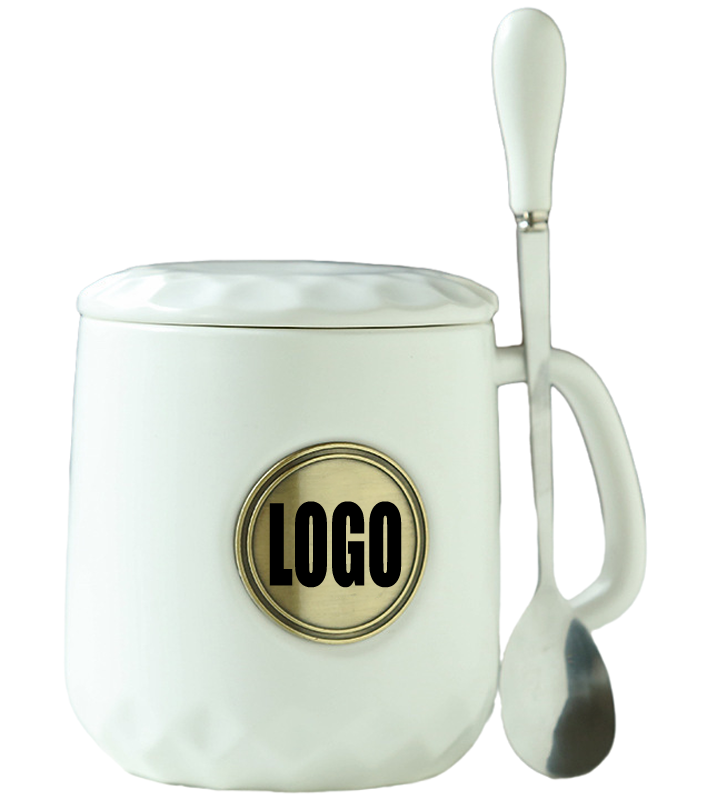 Ceramic Coffee Mug With Lid and Spoon 4