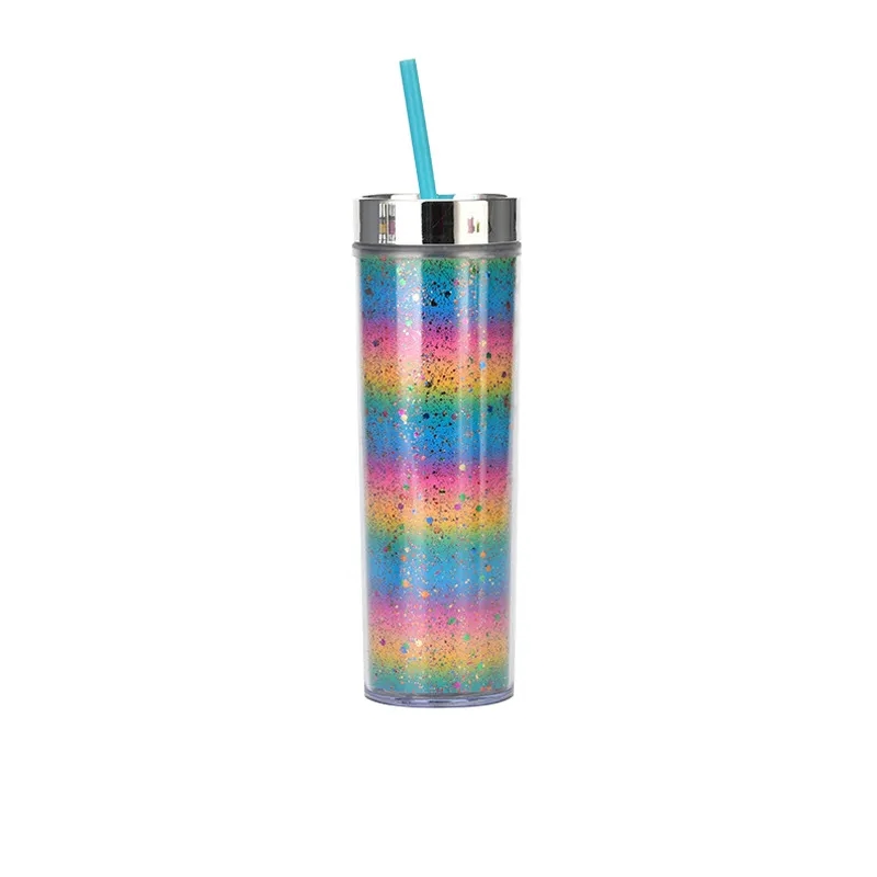 16OZ Double Plastic Straw Cup 14