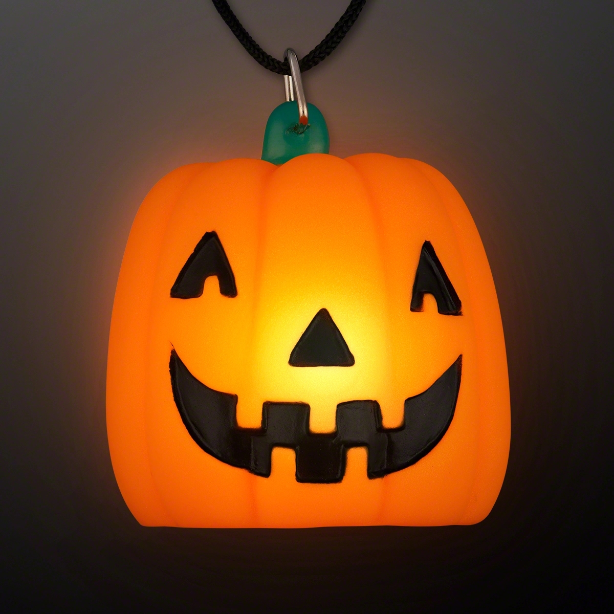 Light Up Orange Pumpkin Necklaces 3