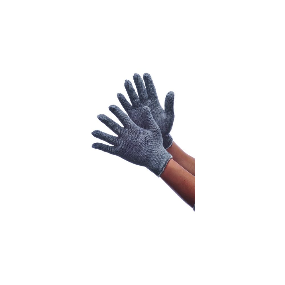 String Knit Gloves - Gray Medium 2