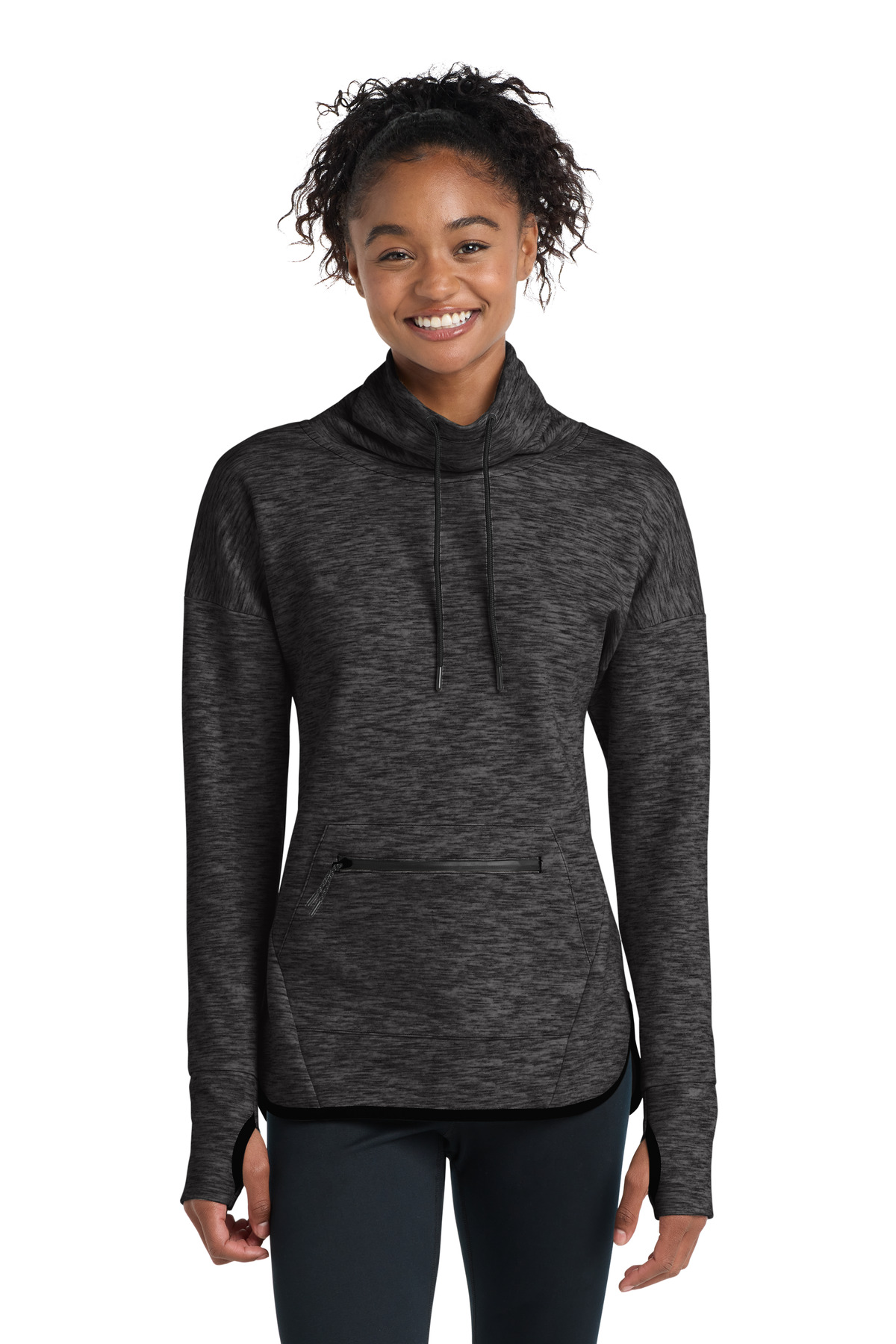 Sport-Tek Women's Triumph Cowl Neck Pullover LST280, custom hoodie or sweatshirt with logo imprint 8