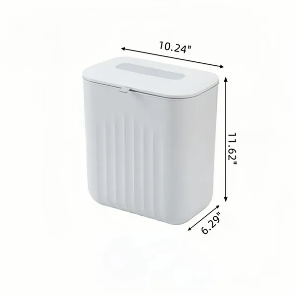 Sliding Lid Hanging Trash Can with Rubbish Storage Container 4