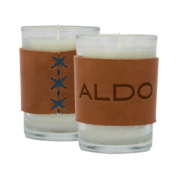 Harper 8 oz. Leather Wrapped Candle 2