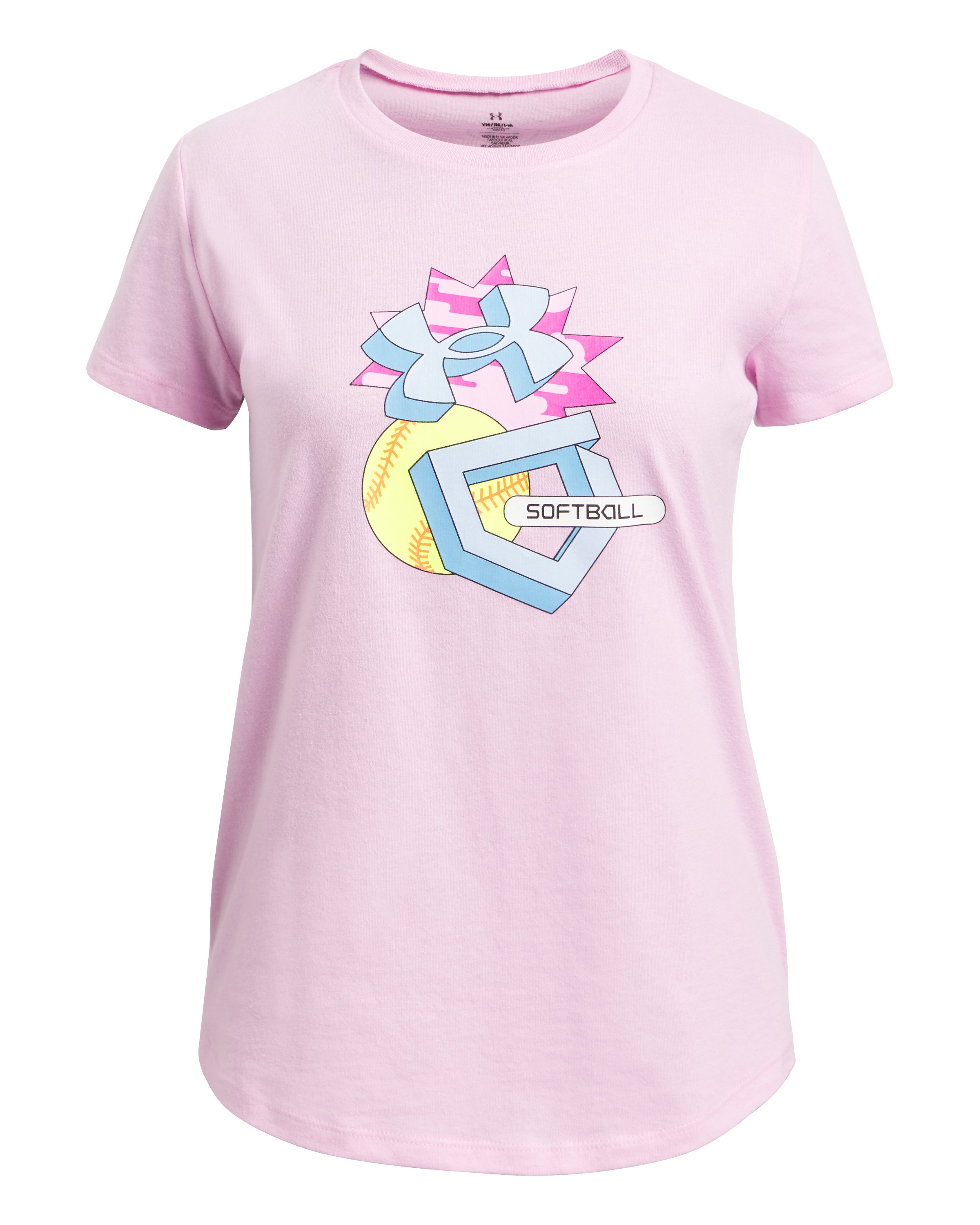 UA Softball Sketch Girls' Short Sleeve 2