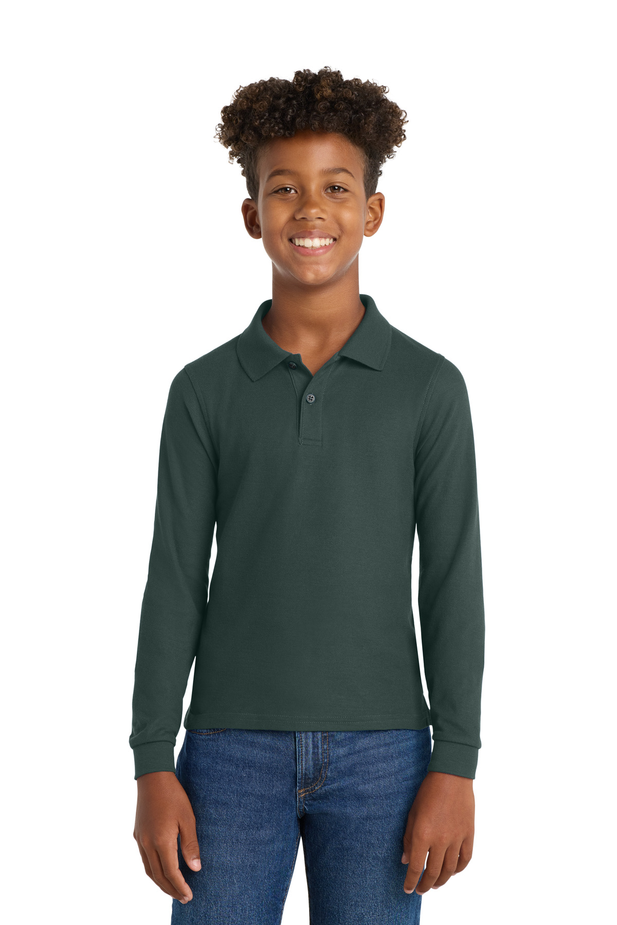 Port Authority Youth Long Sleeve Silk Touch Polo. Y500LS 58