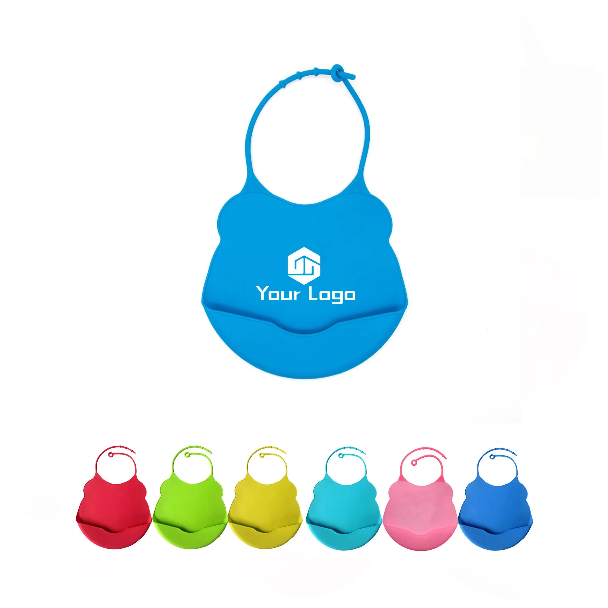 Adjustable Silicone Bib with Food Catcher 3