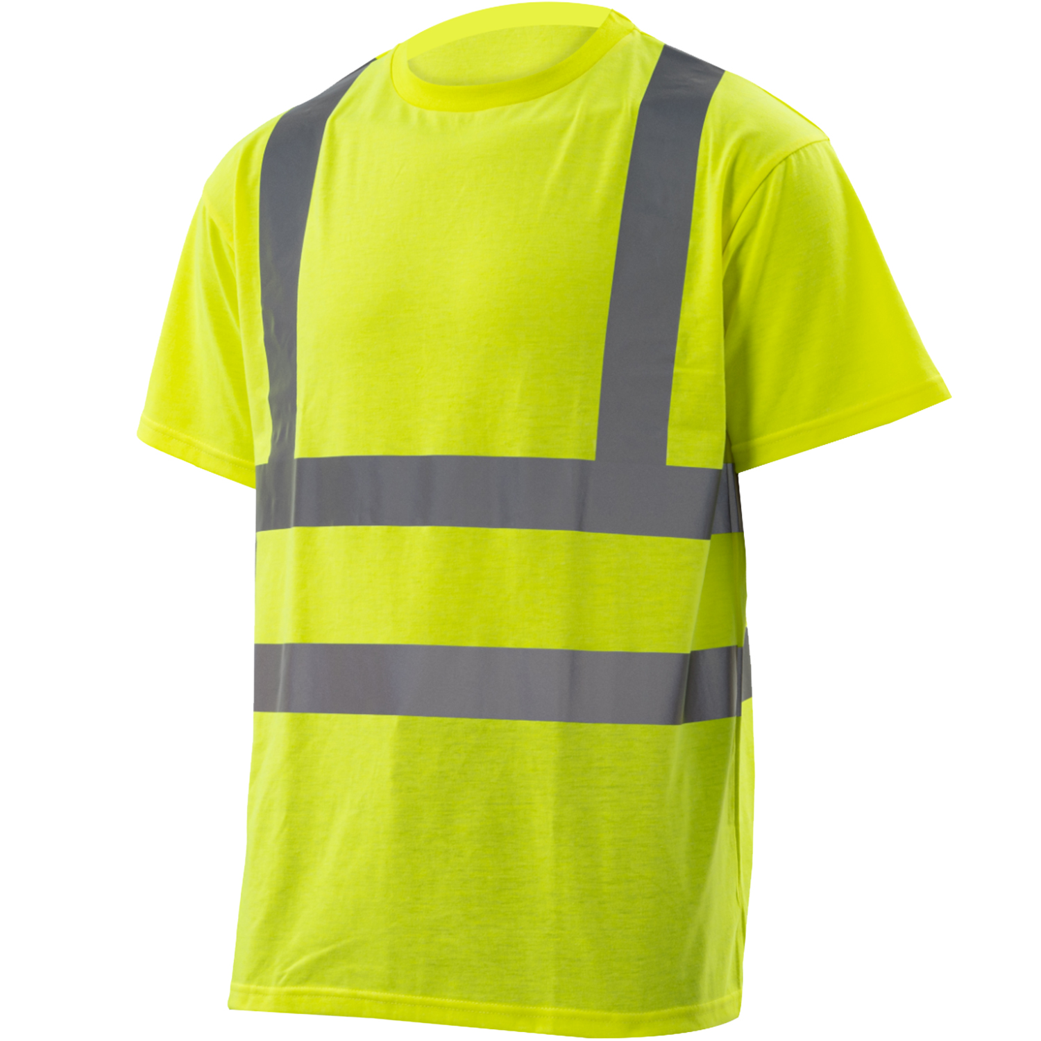 Class 2 Poly-Cotton Odor Reducing Double Band Reflective Tape Safety T-Shirt 5