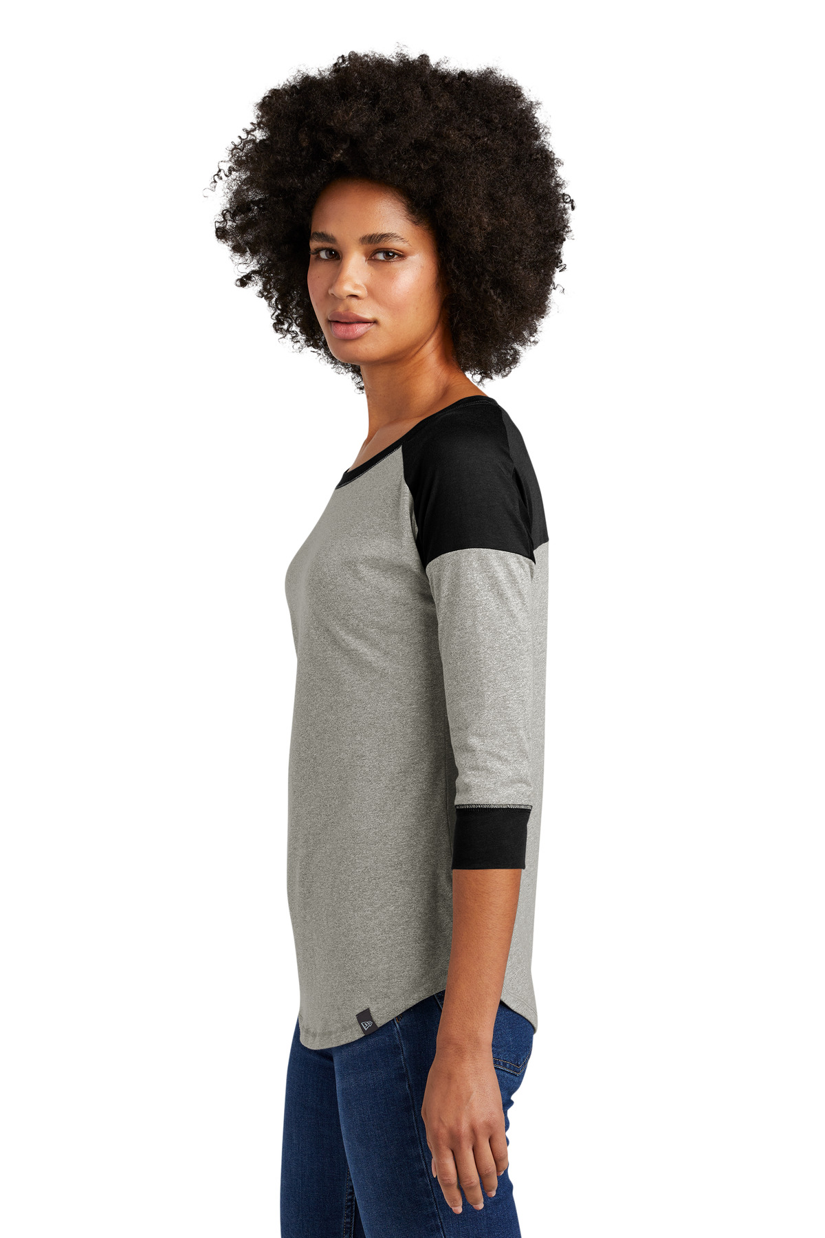 New Era Women's Heritage Blend 3/4-Sleeve Baseball Raglan Tee. LNEA104 7