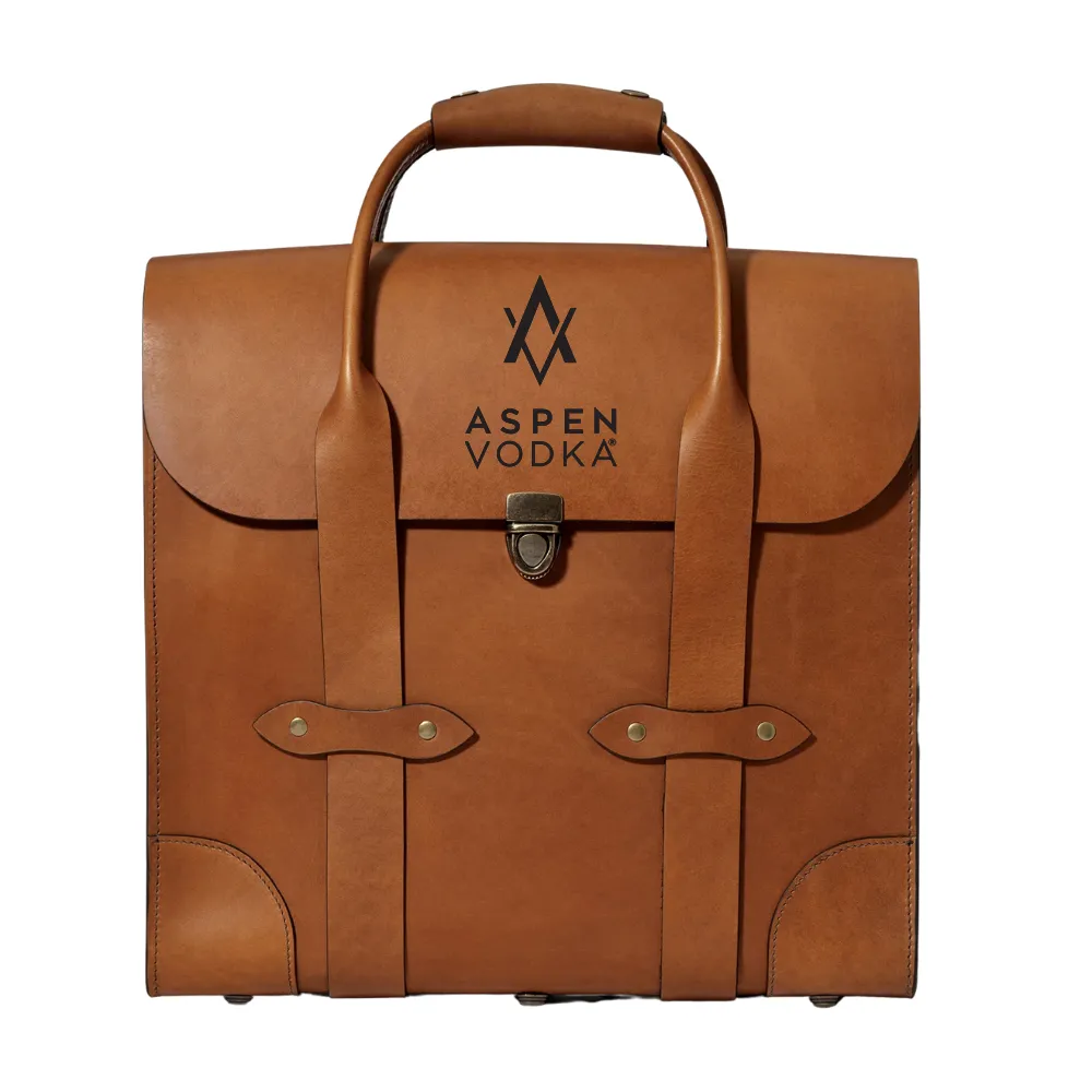 3-Bottle Leather Bag 10