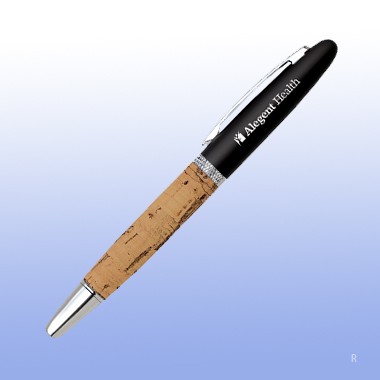 MATTE BLACK CORK ROLLER BALL PEN 2