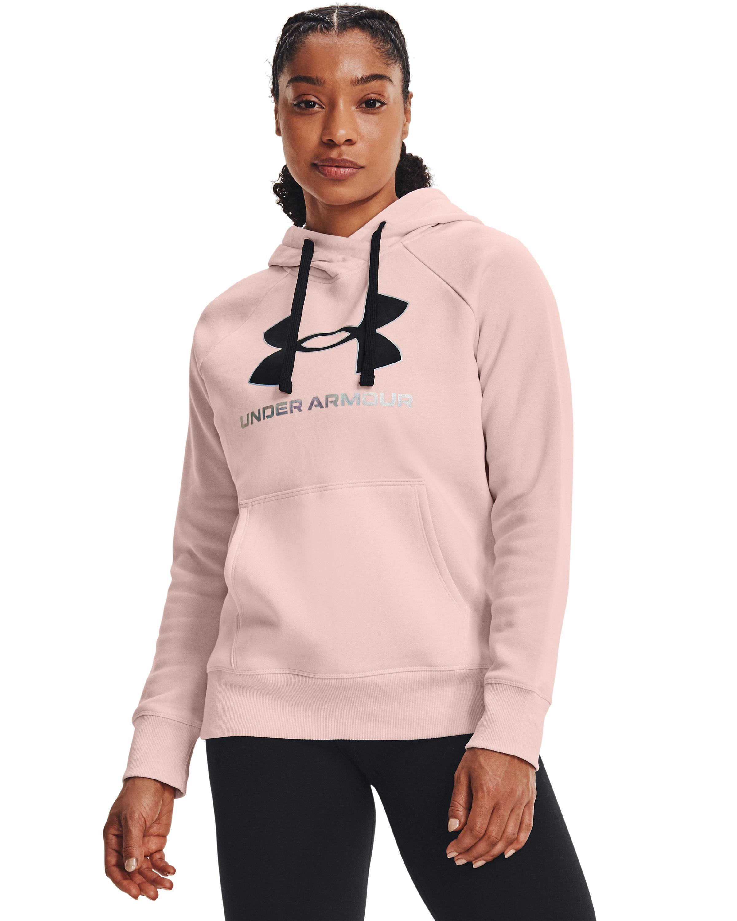 UA Rival Fleece Big Logo Foil Outline Women's Hoodie, custom hoodie or sweatshirt with logo imprint 5
