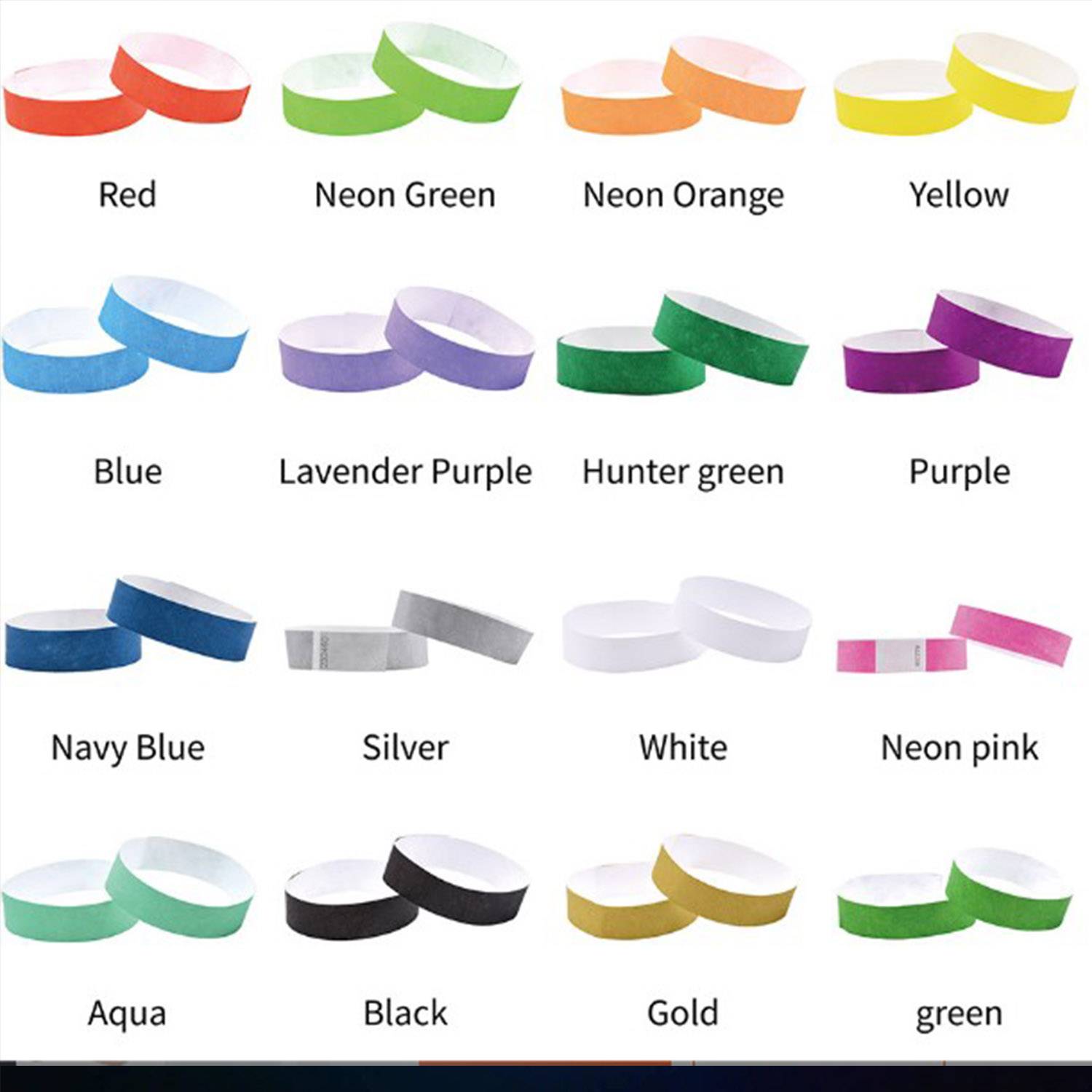 Custom color Tyvek Wristbands 9