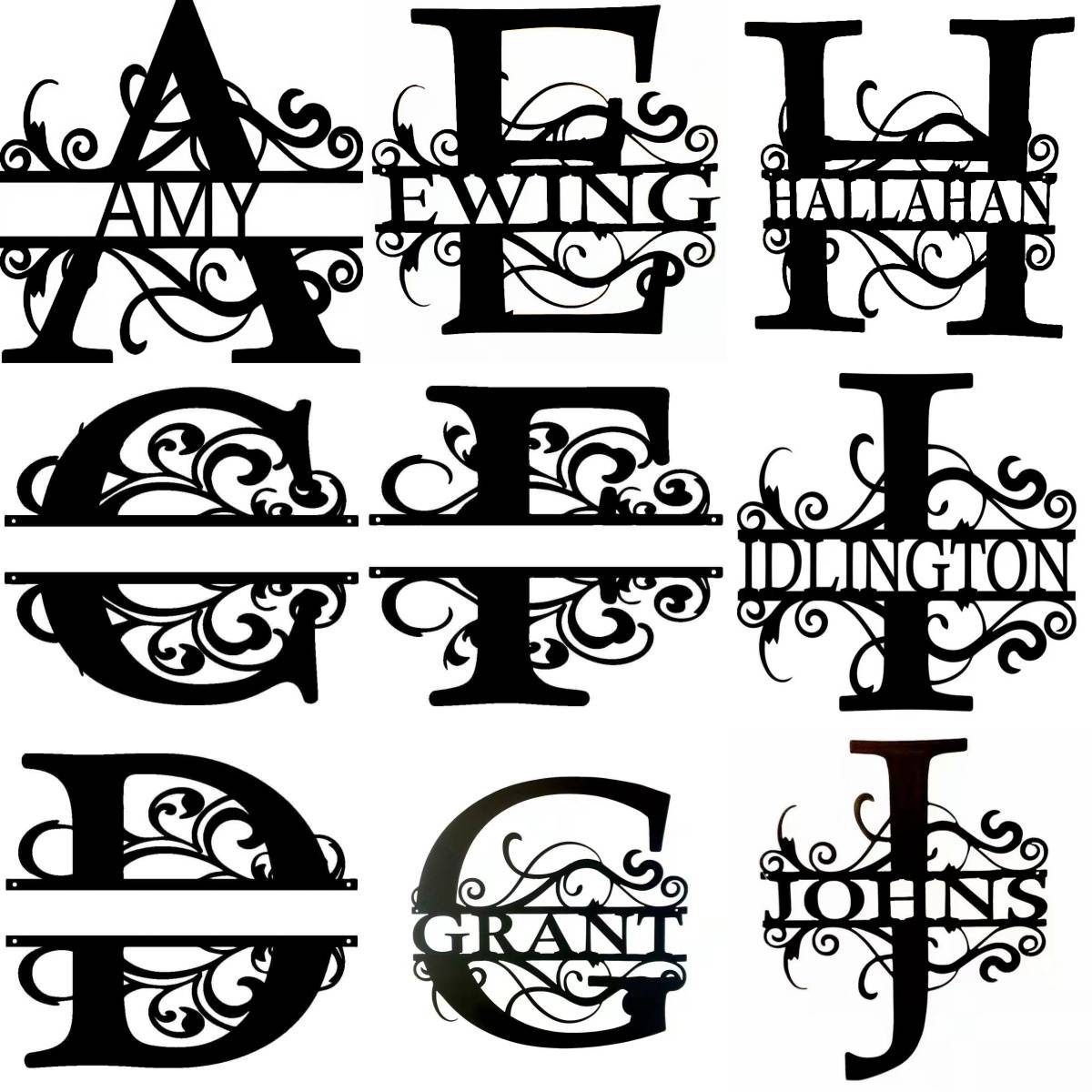 12inch Custom Metal Name Sign 3