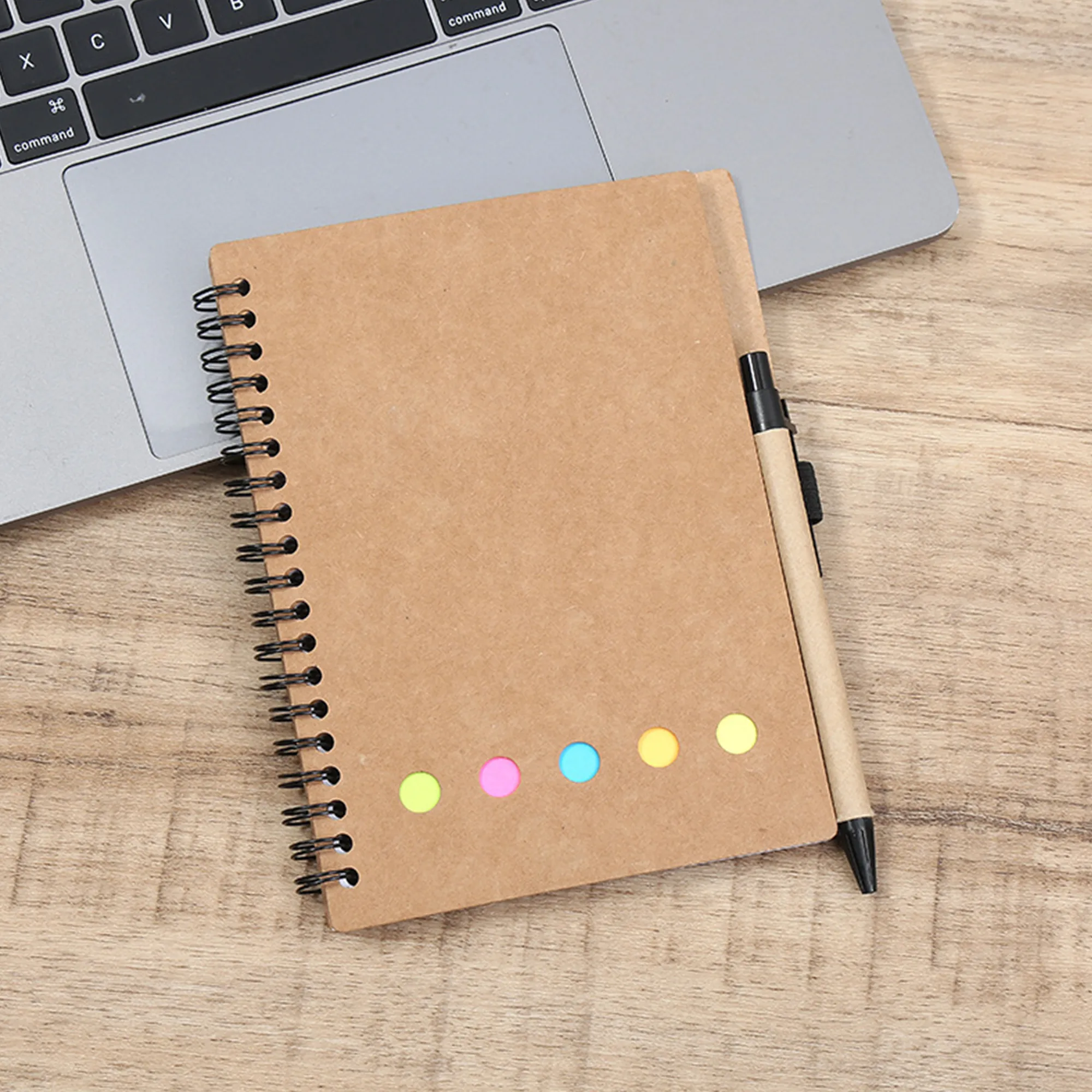 Kraft Memo Pad Set Coil Notebook with Logo Imprint 5