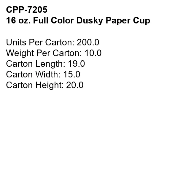16 oz. Full Color Dusky Paper Cup 3