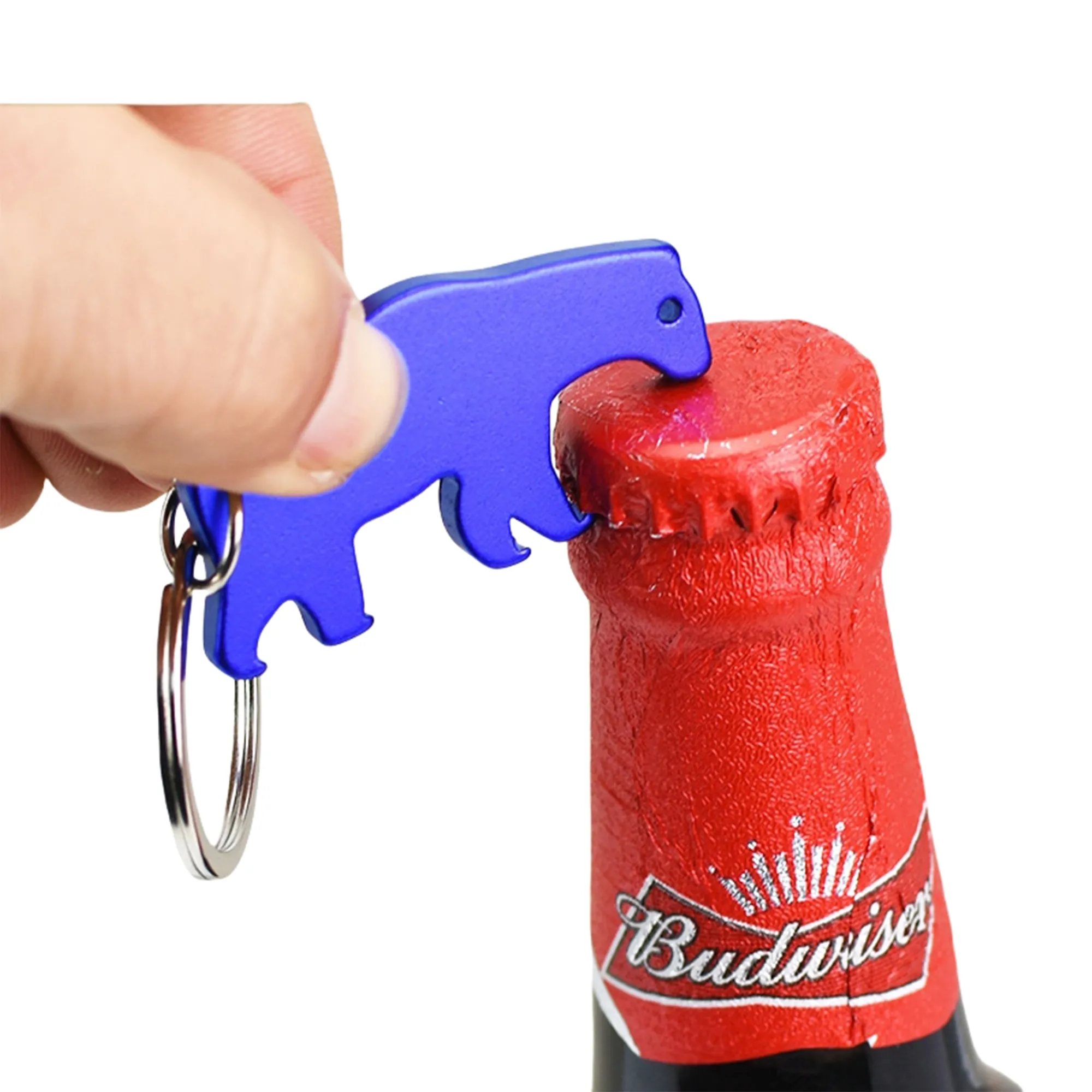 Aluminum Polar Bear Bottle Opener Keychain 3