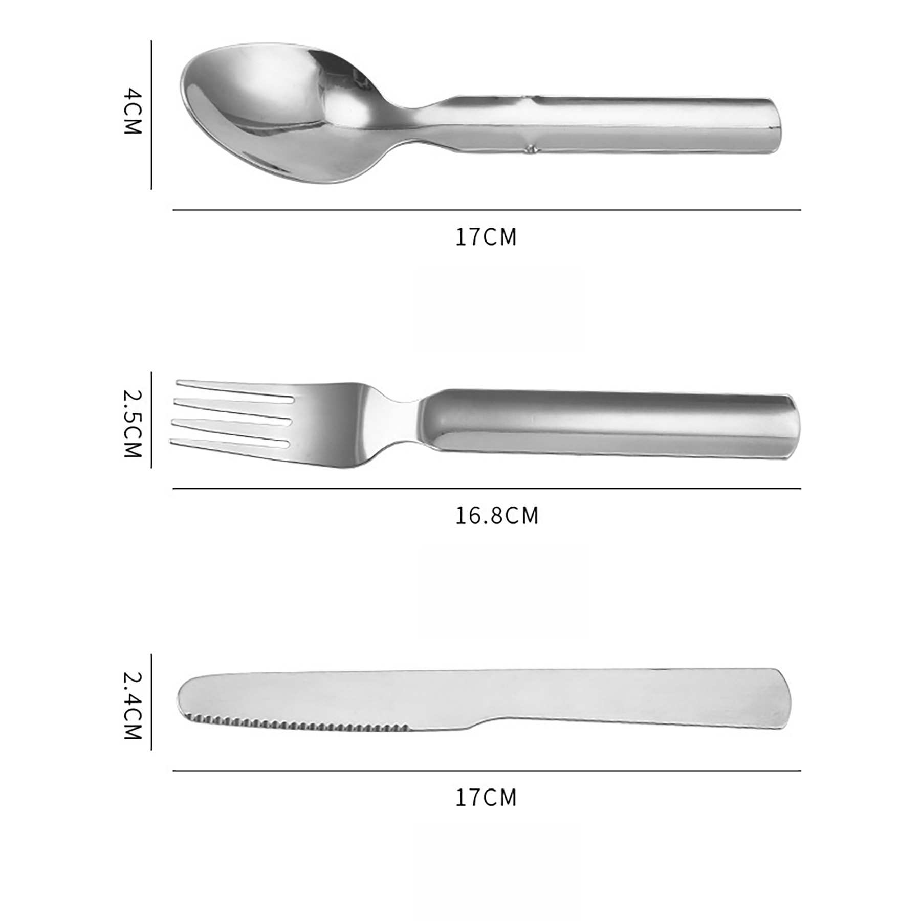 Portable Cutlery Knife Fork Spoon Bottle Opener 4-In-1 Set 3