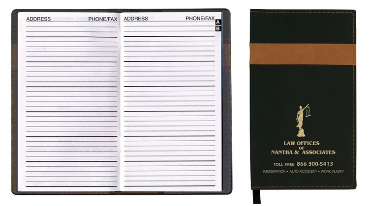 Joliett Series Soft Cover 2 Tone Vinyl Address Book 4