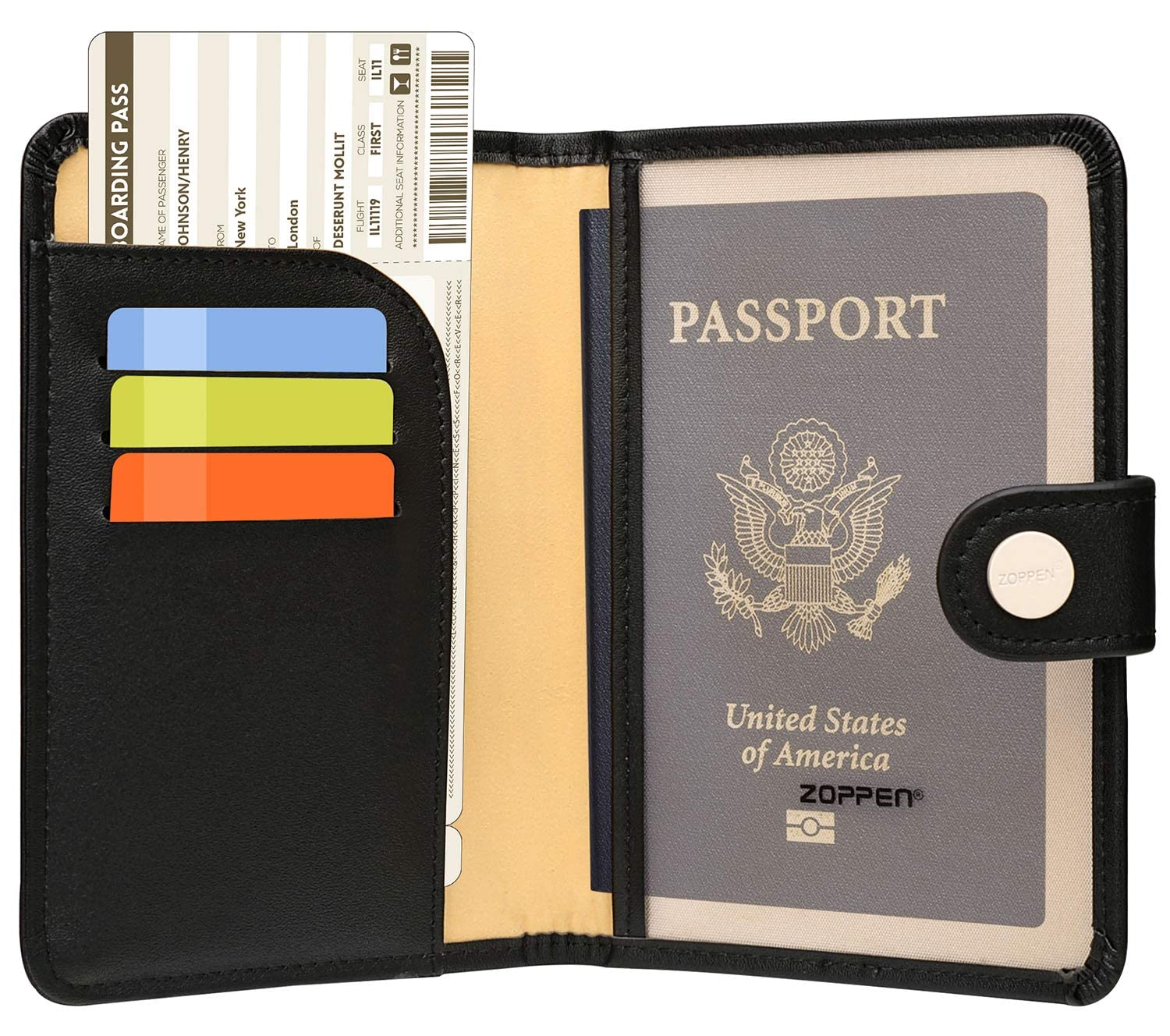 Rfid Blocking Travel Passport Holder Cover Slim Id Card Case 6