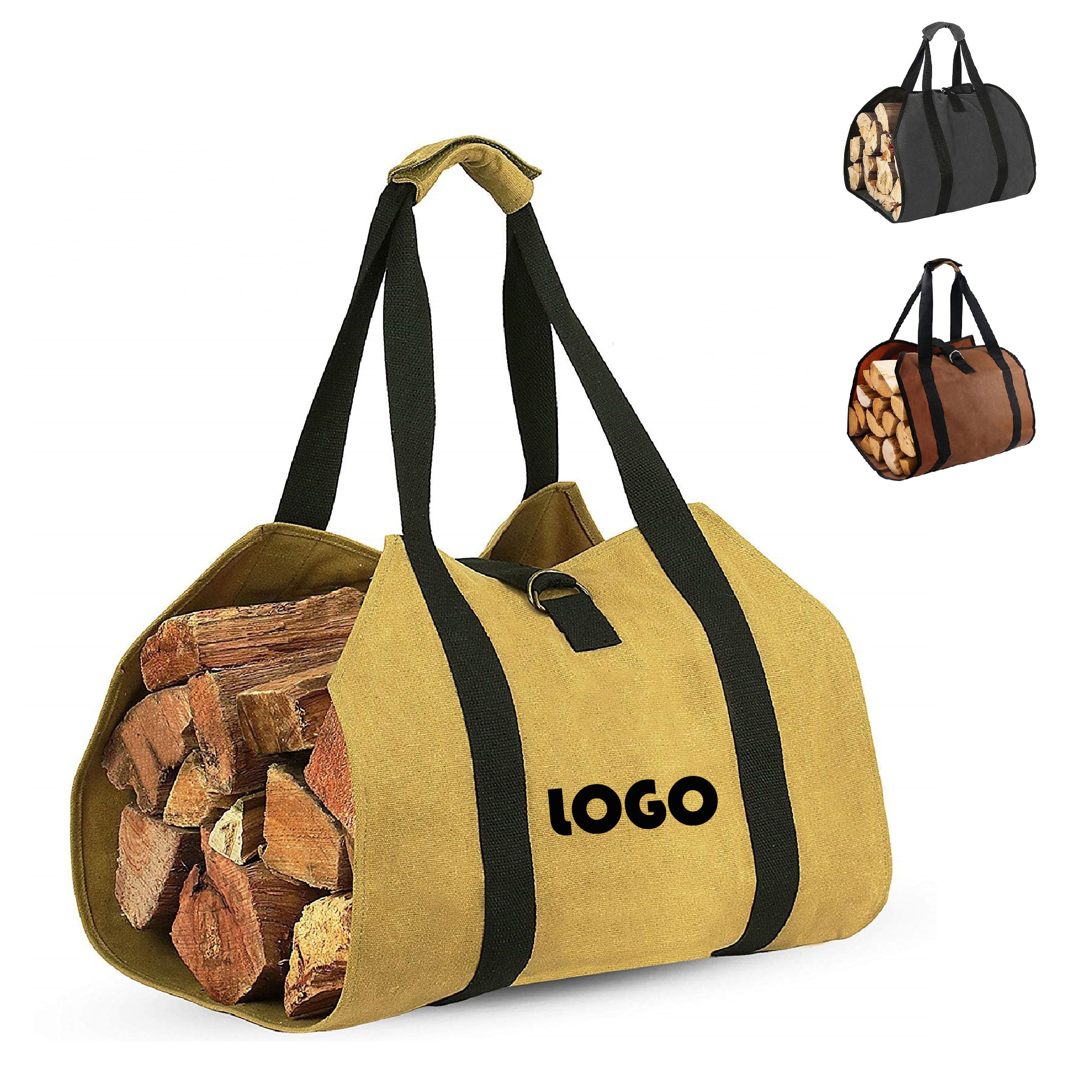 Portable Oxford Tote Bag for Firewood Carrier/Storage, custom tote bag with logo imprint 2