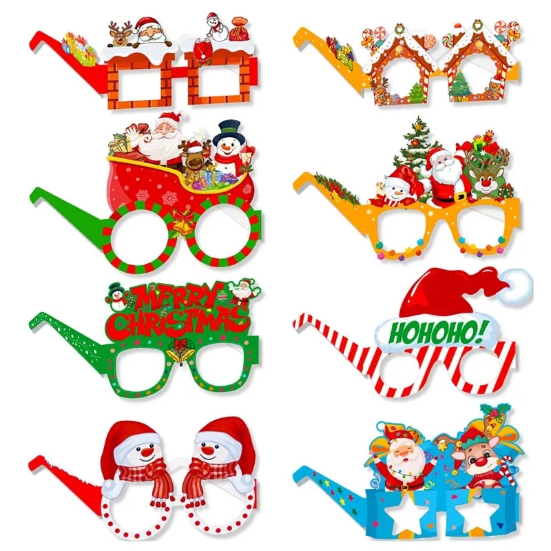 8PCS Christmas Party Glasses Frames 4